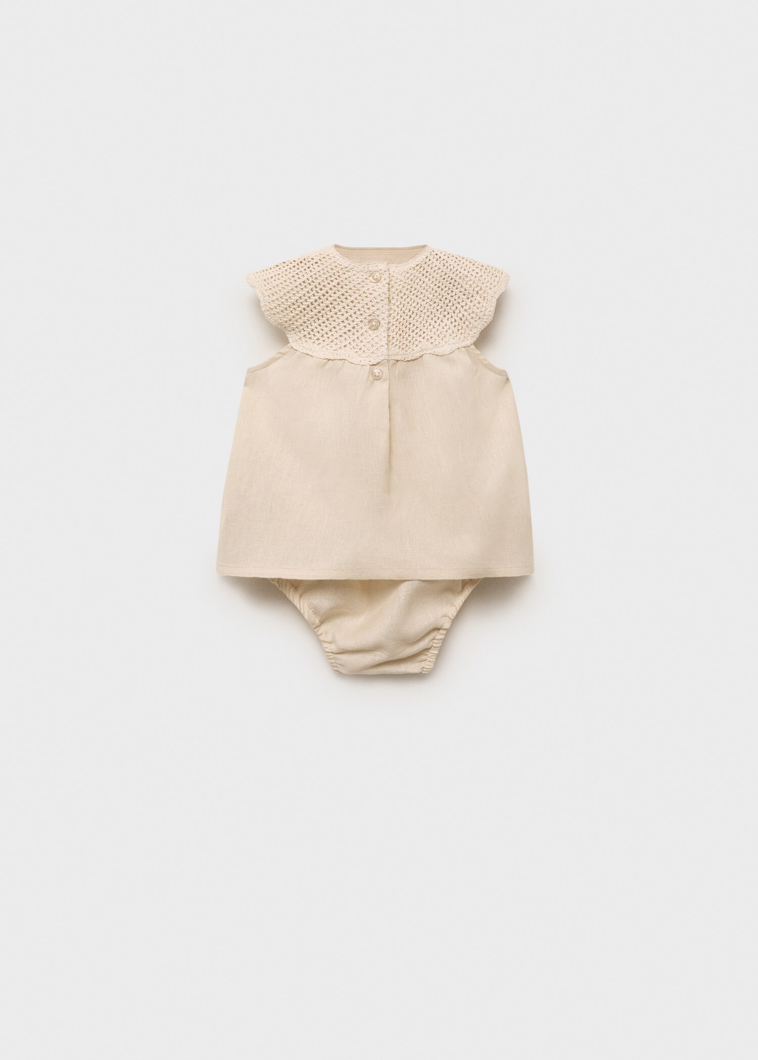 Linen dress and nappy cover - Reverse of the article