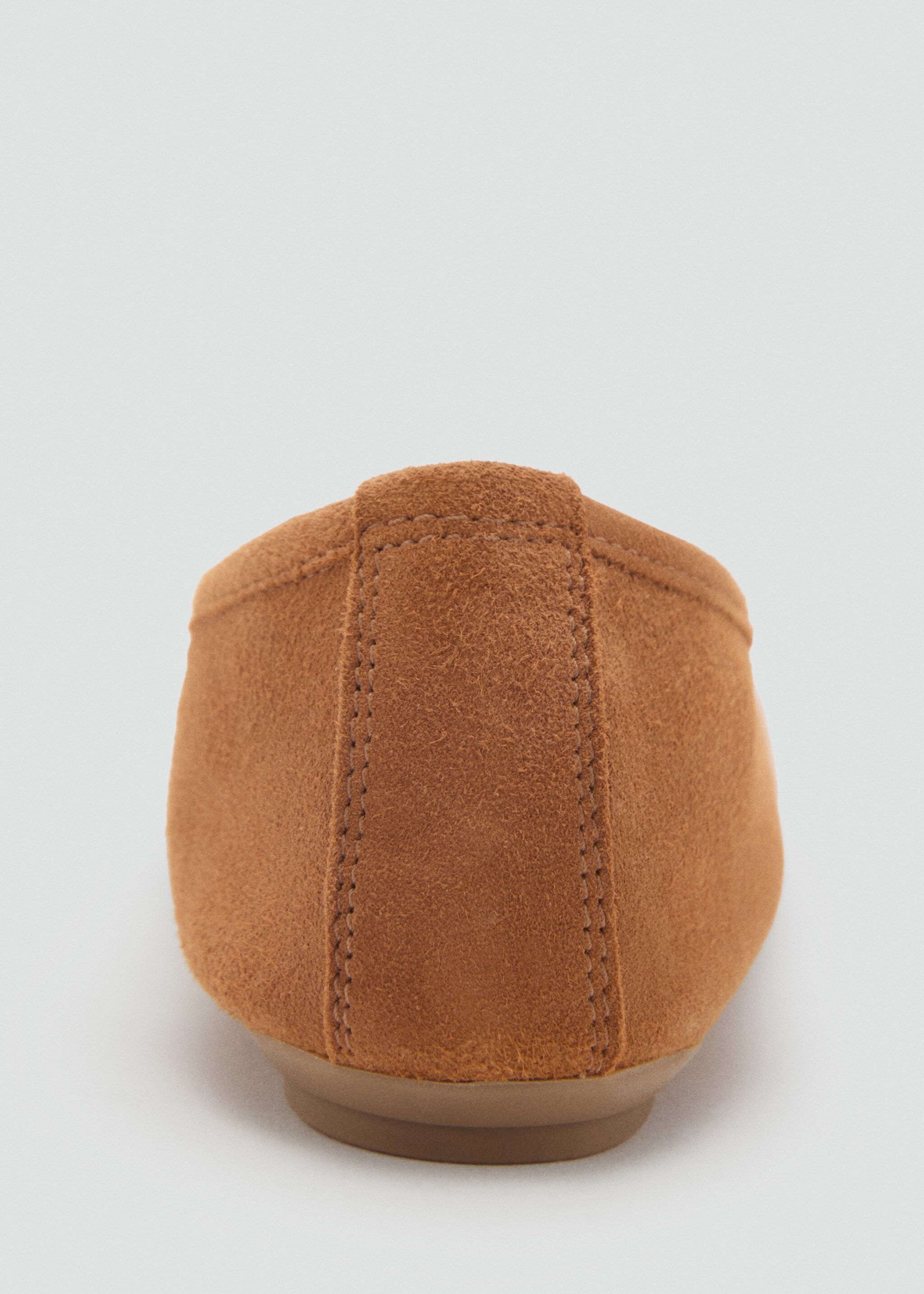 Ballerinas aus Wildleder mit Schleife - Detail des Artikels 1, Mittelbraun. Ref: 87075991-00.