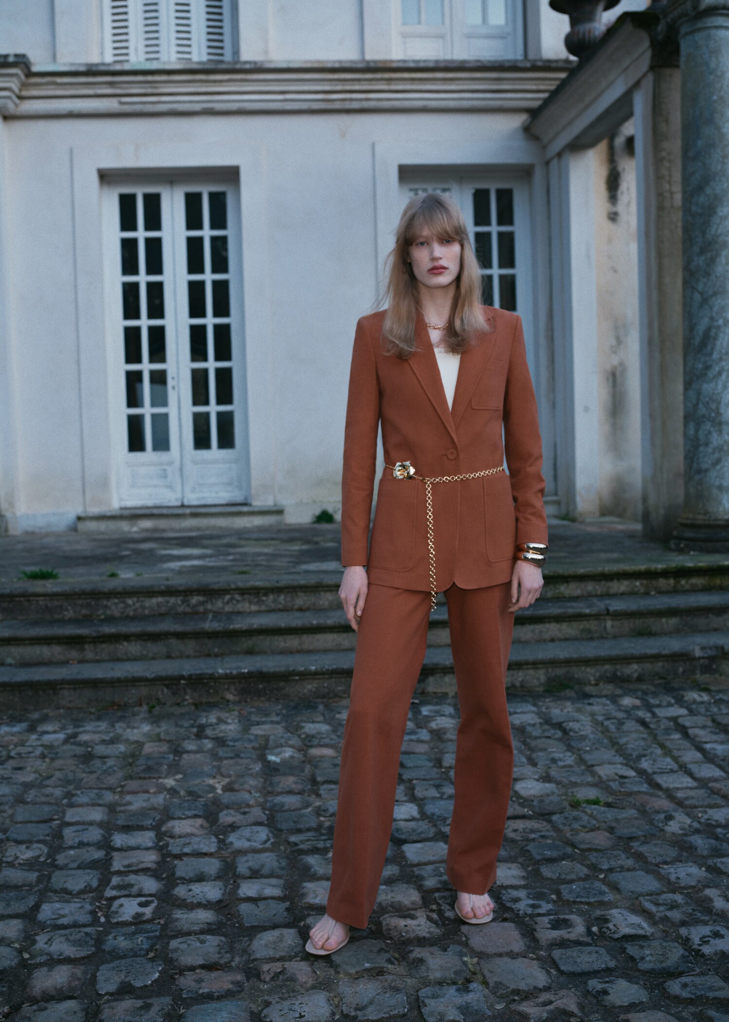 Cotton and linen-blend suit trousers - Details of the article 7