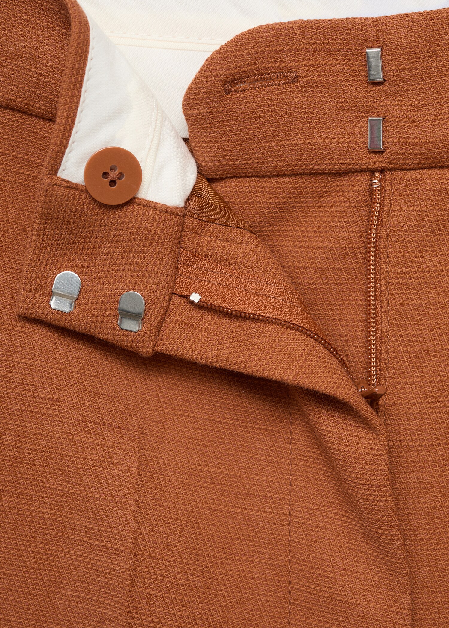 Cotton and linen-blend suit trousers - Details of the article 8
