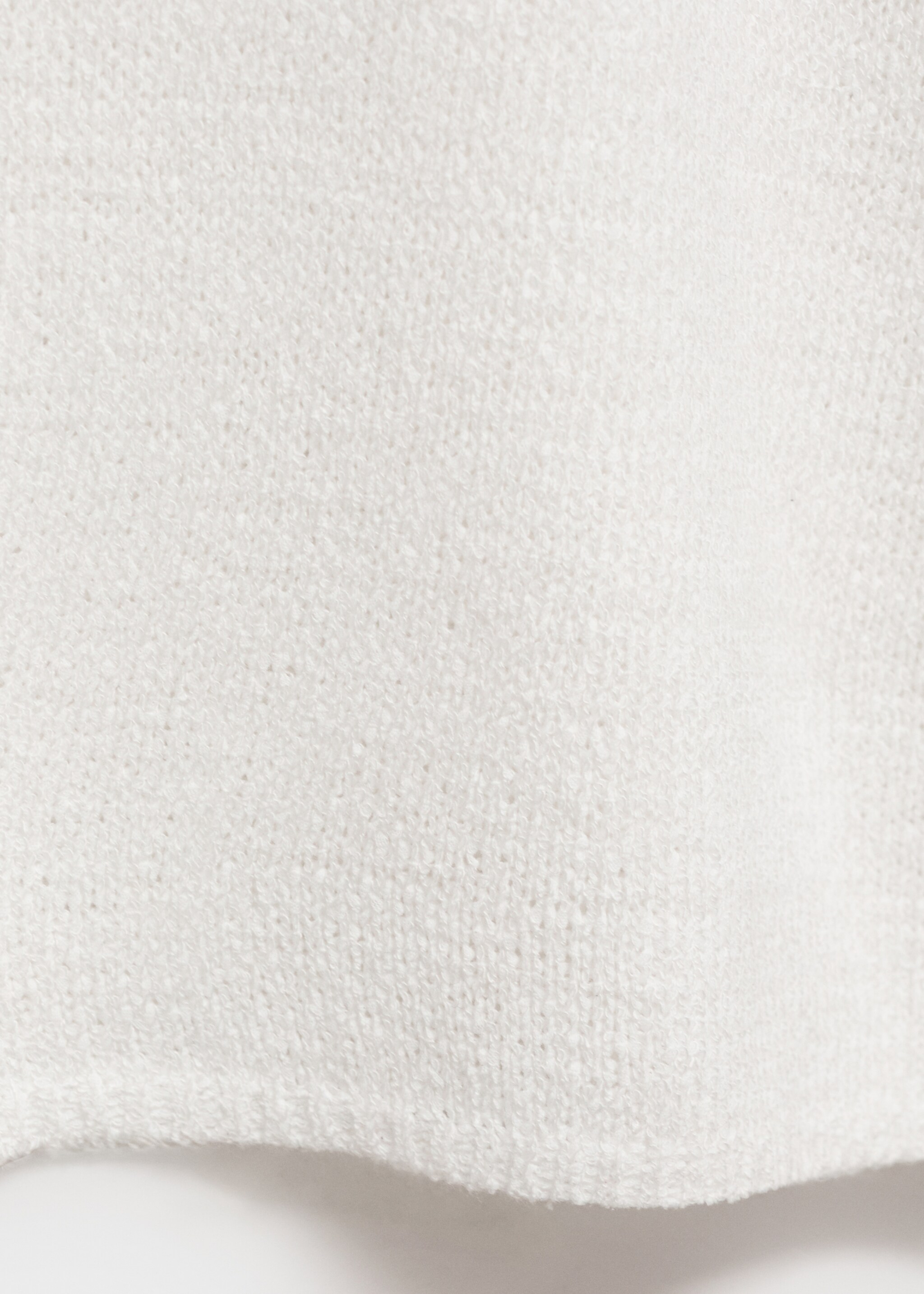 Lang gebreid vest - Detail van het artikel 0, Gebroken wit. Ref: 87076344-00.