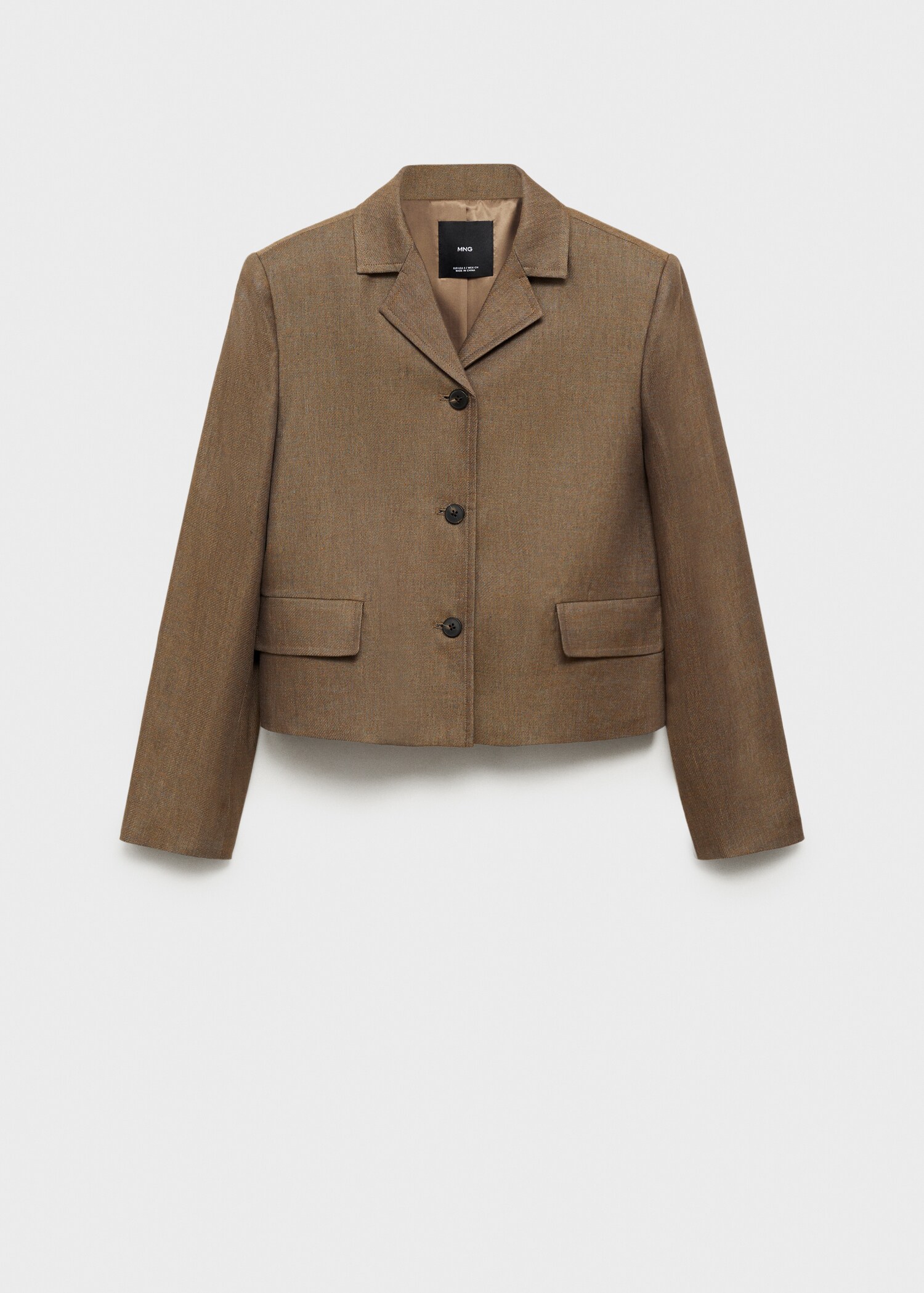 Linen-blend cropped jacket - Article without model