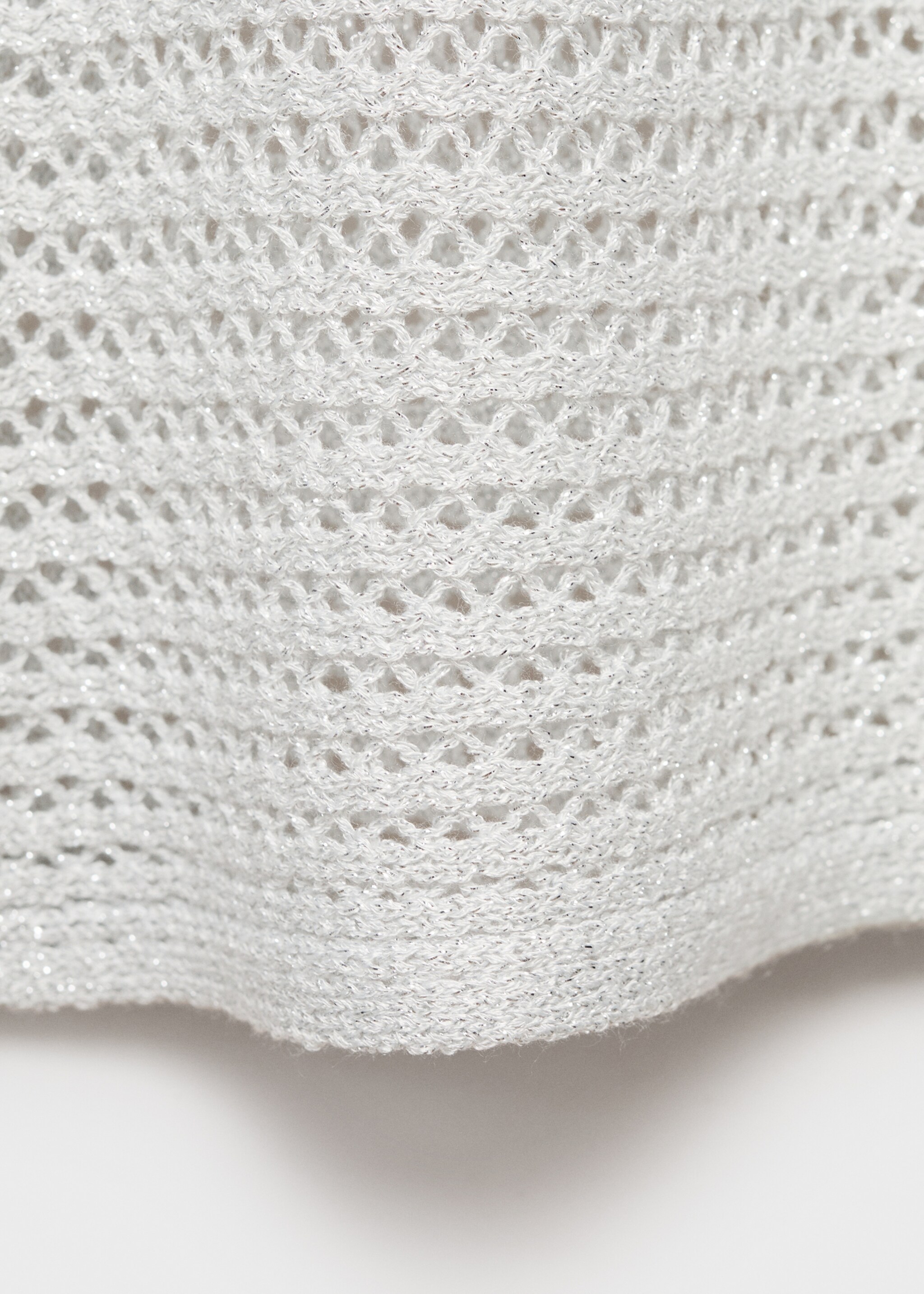 Knit cape - Details of the article 0, Silver. Ref: 87076353-00.