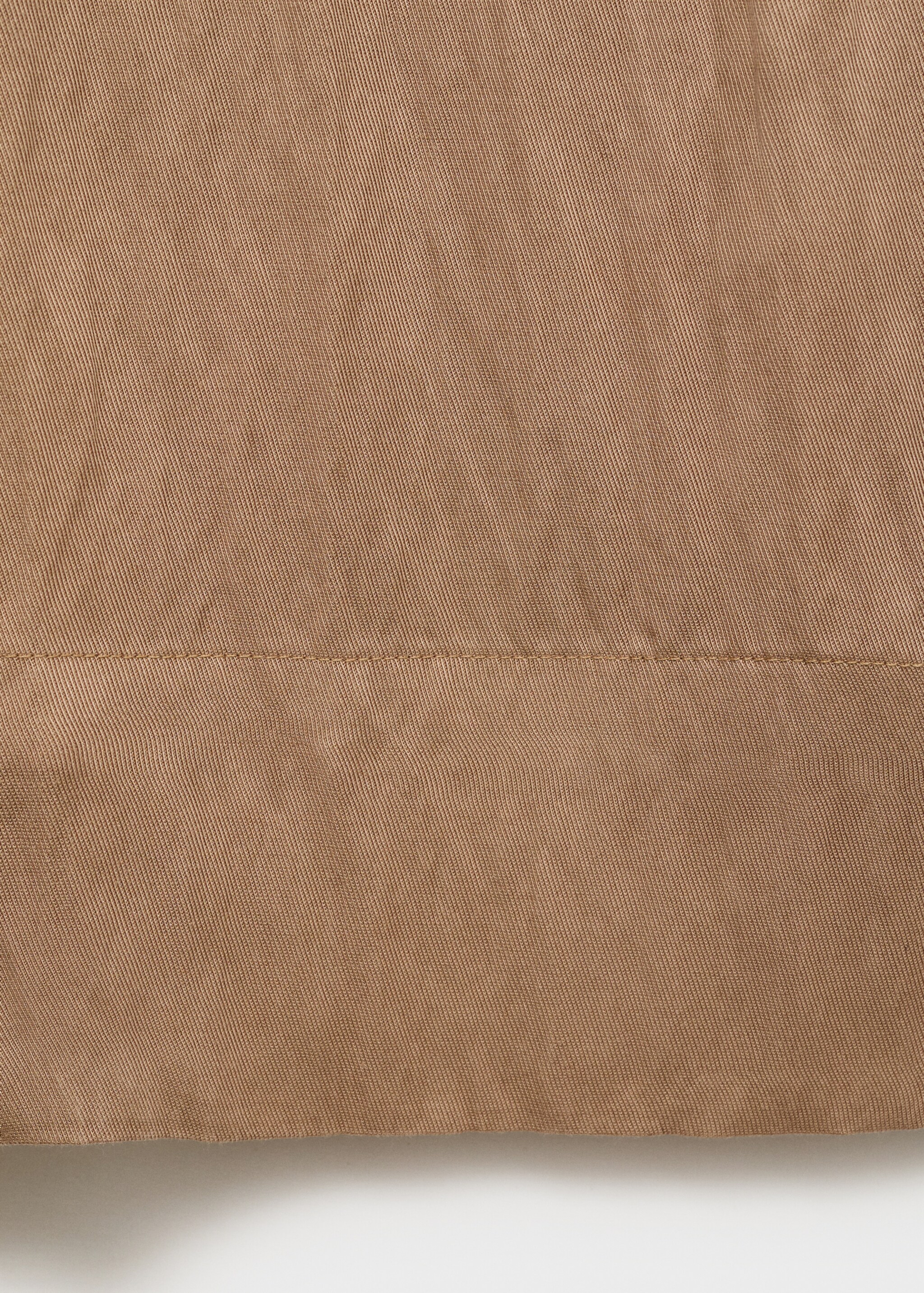 Raka byxor i lyocell med struktur - Detaljer om artikeln 0, Mellanbrun. Ref: 87076360-00.