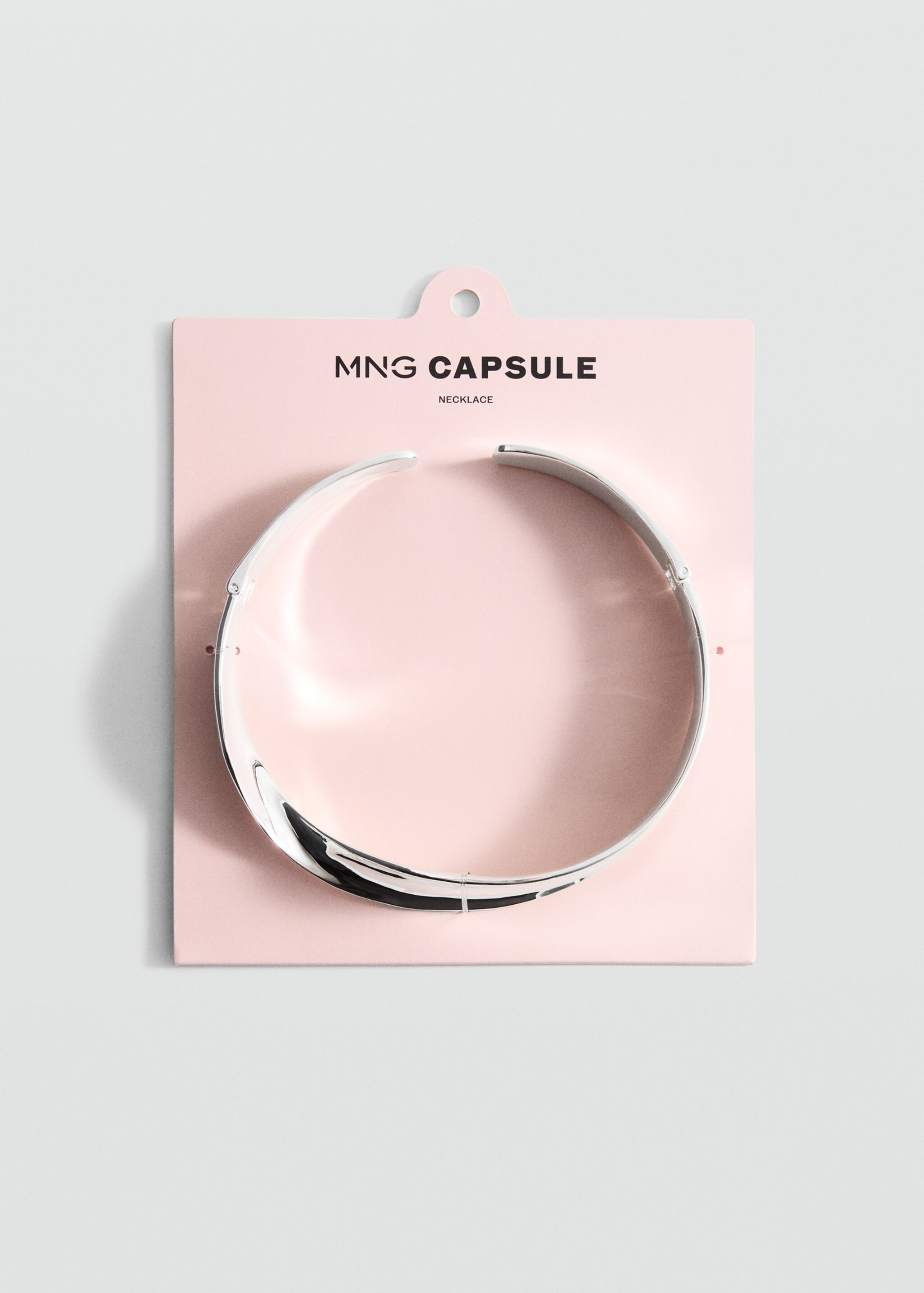 Rigid twisted collar - Details of the article 2, Silver. Ref: 87076363-00.