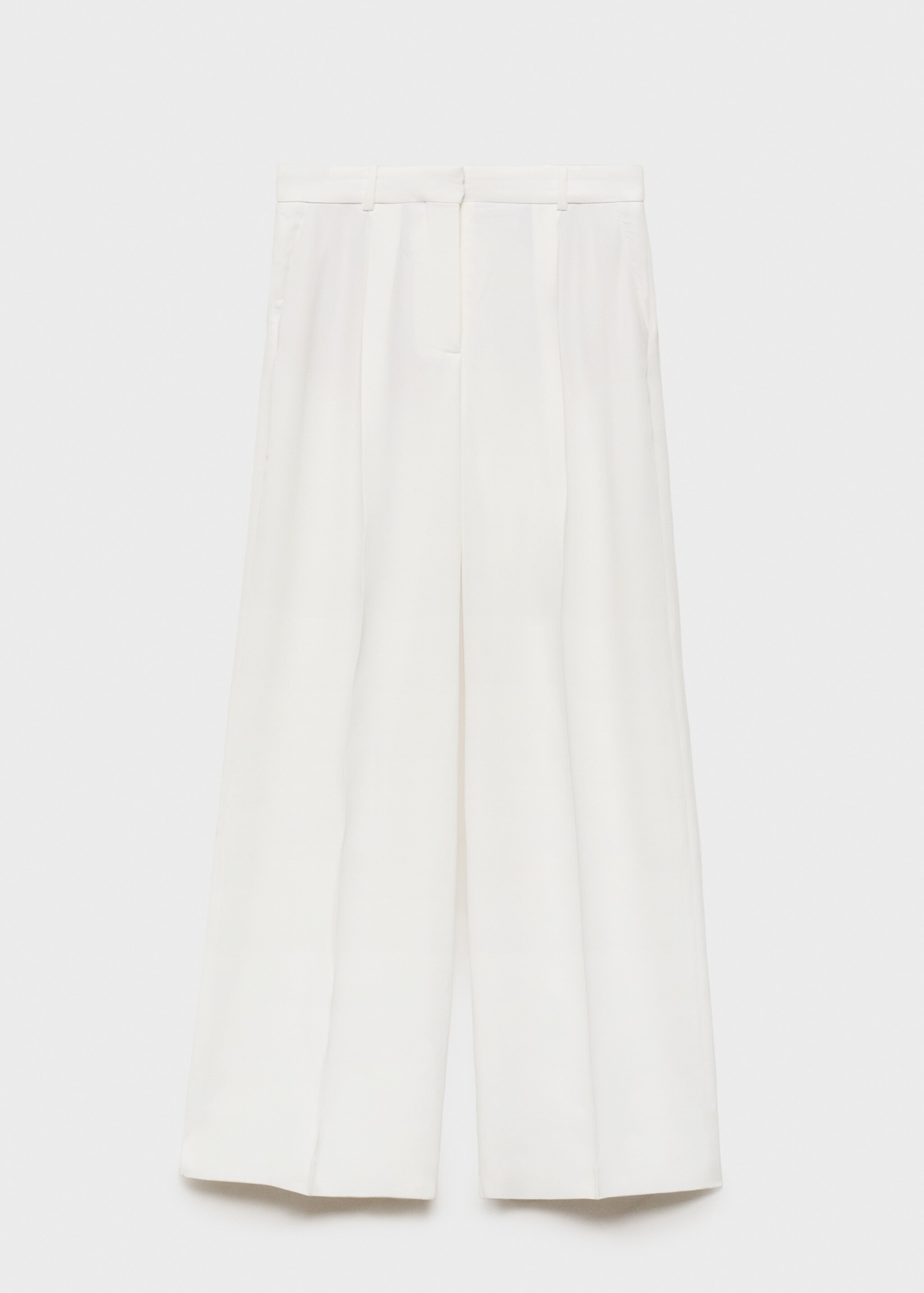Pantalon de costume large à pinces - Article sans modèle, Blanc. Ref: 87076373-00.