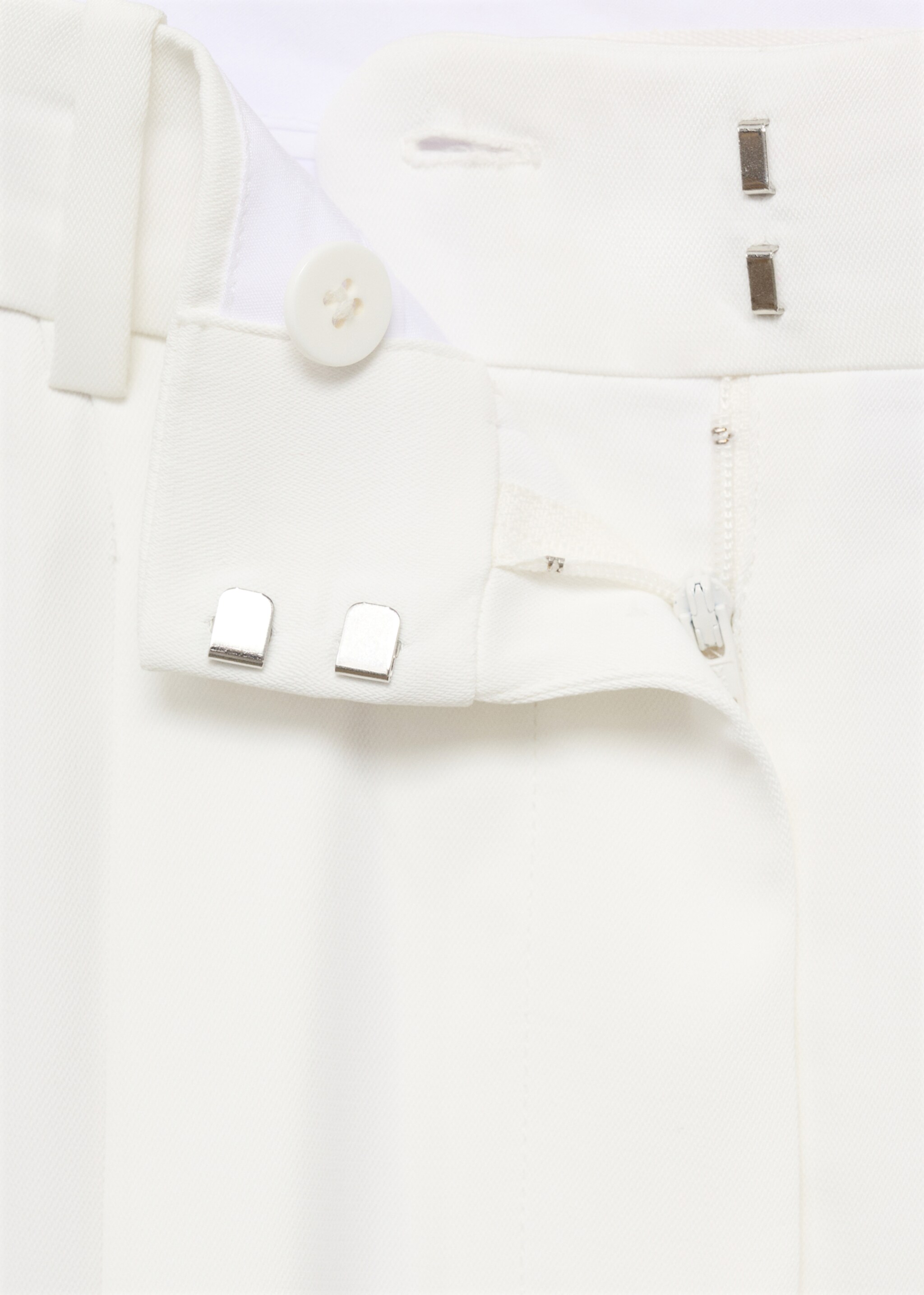 Pantalon de costume large à pinces - Détail de l'article 8, Blanc. Ref: 87076373-00.