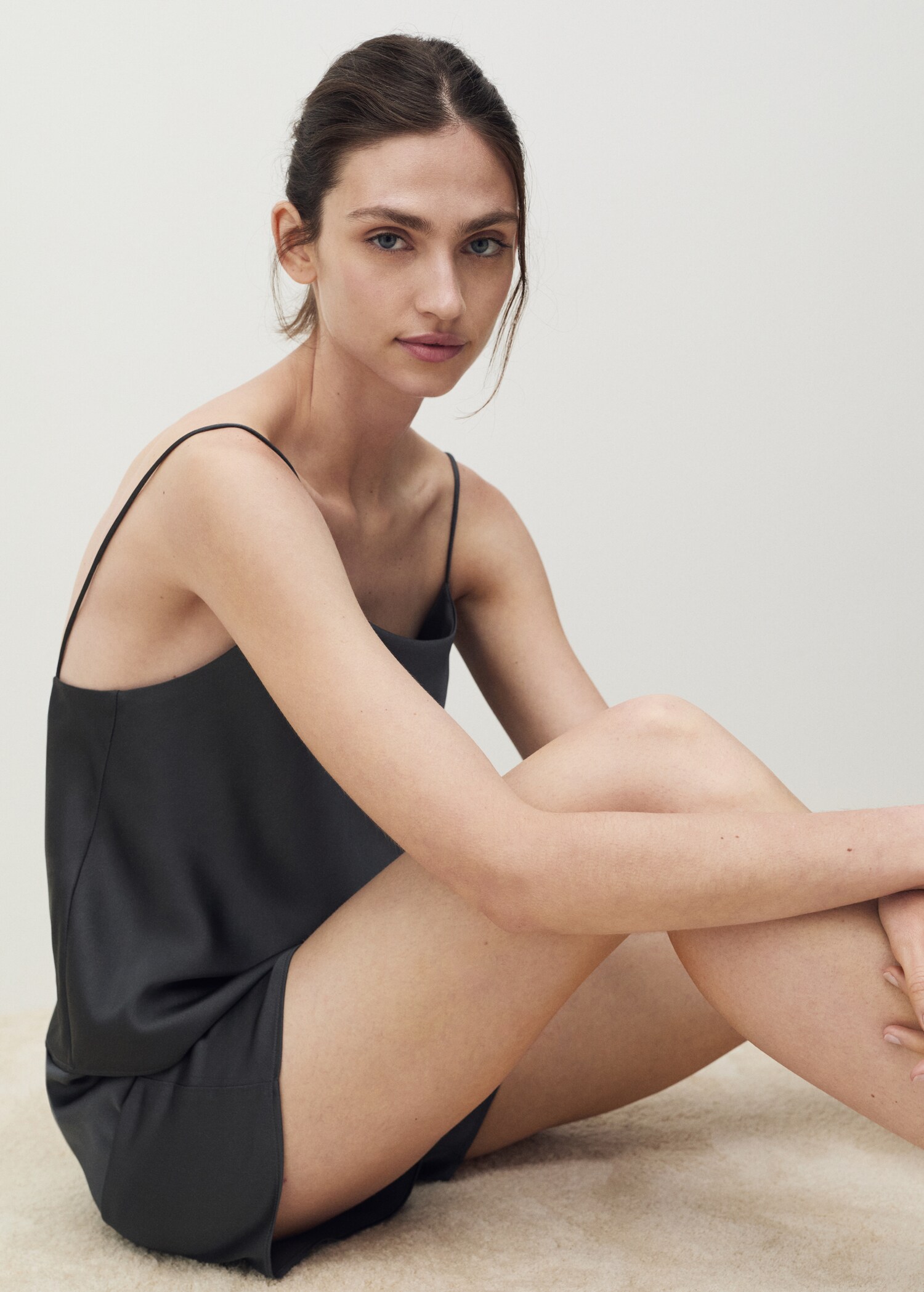 Satin bow shorts - Details of the article 2