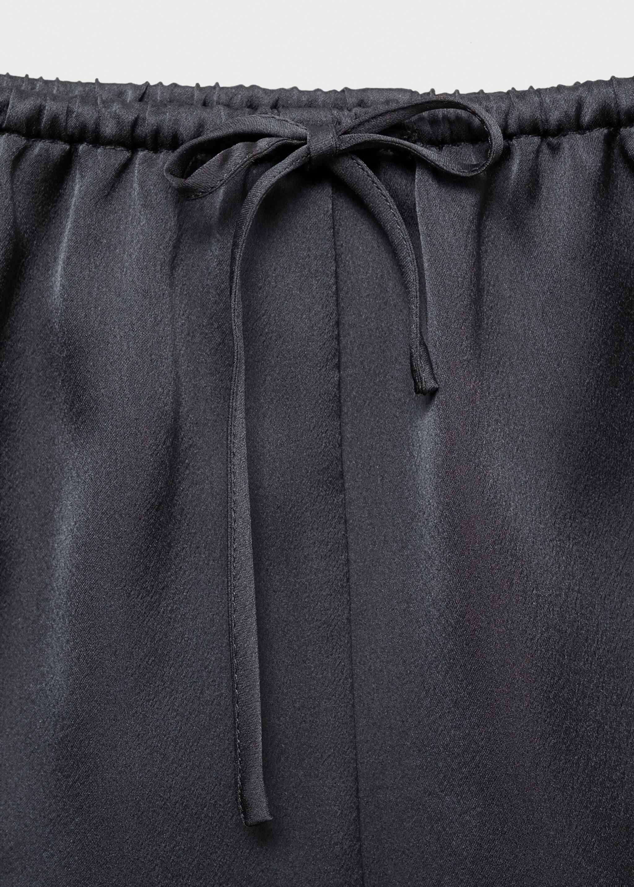Satin bow shorts - Details of the article 8, Dark Grey. Ref: 87076713-00.