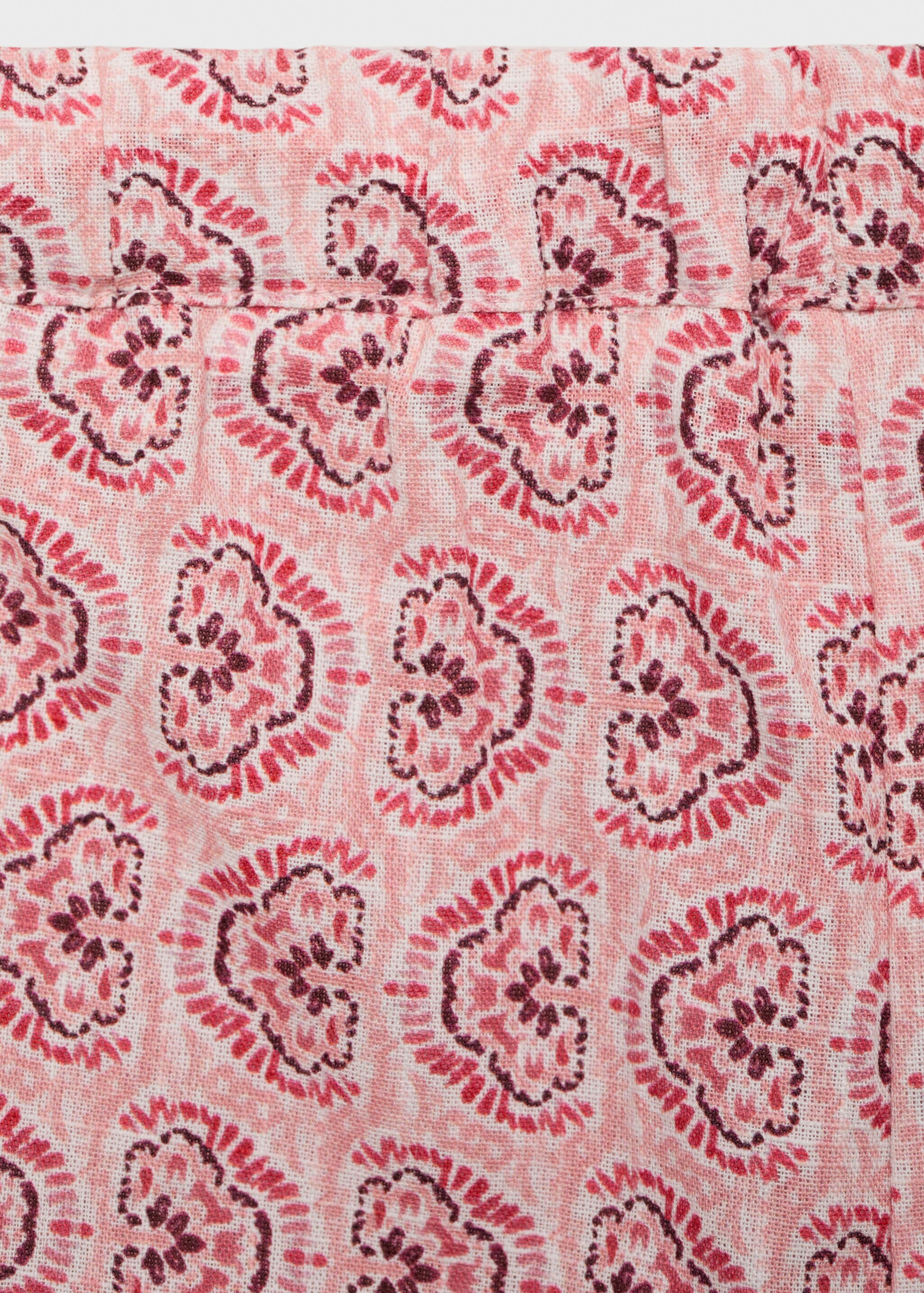 Printed cotton trousers - Details of the article 0, Pink. Ref: 87076714-00.