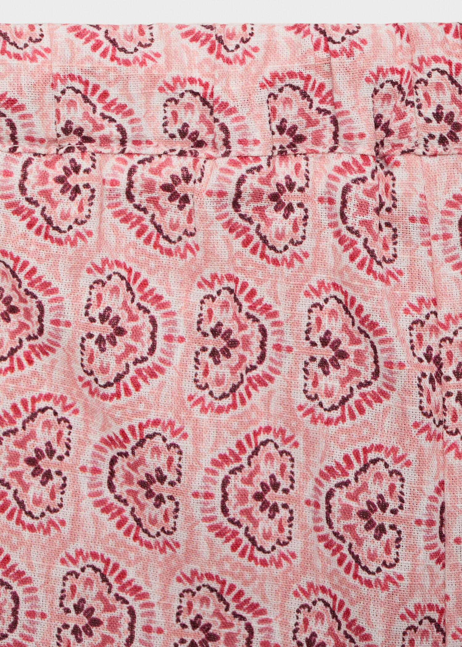 Printed cotton trousers - Details of the article 0