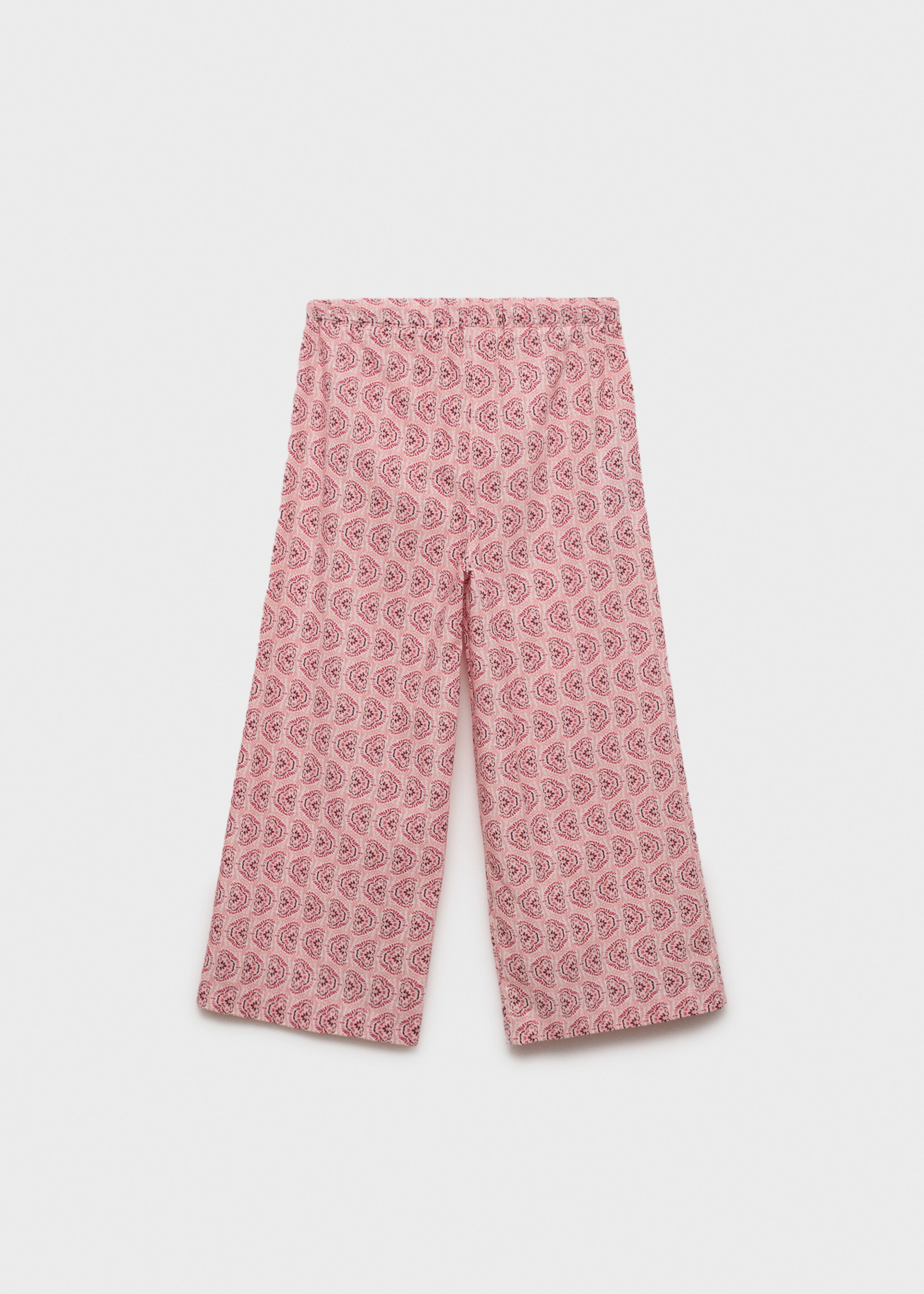 Printed cotton trousers - Reverse of the article, Pink. Ref: 87076714-00.