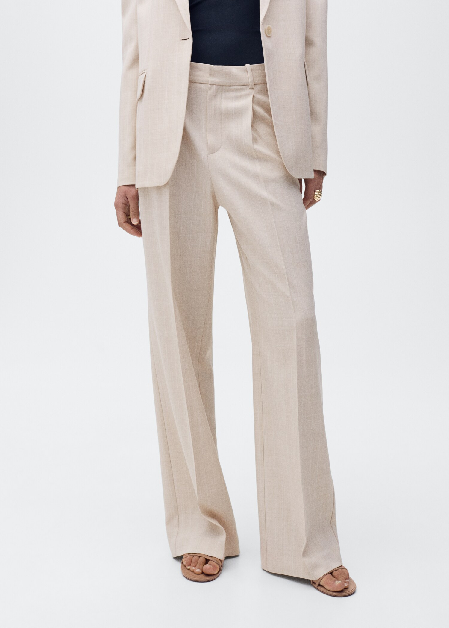 Straight suit trousers - Details of the article 1