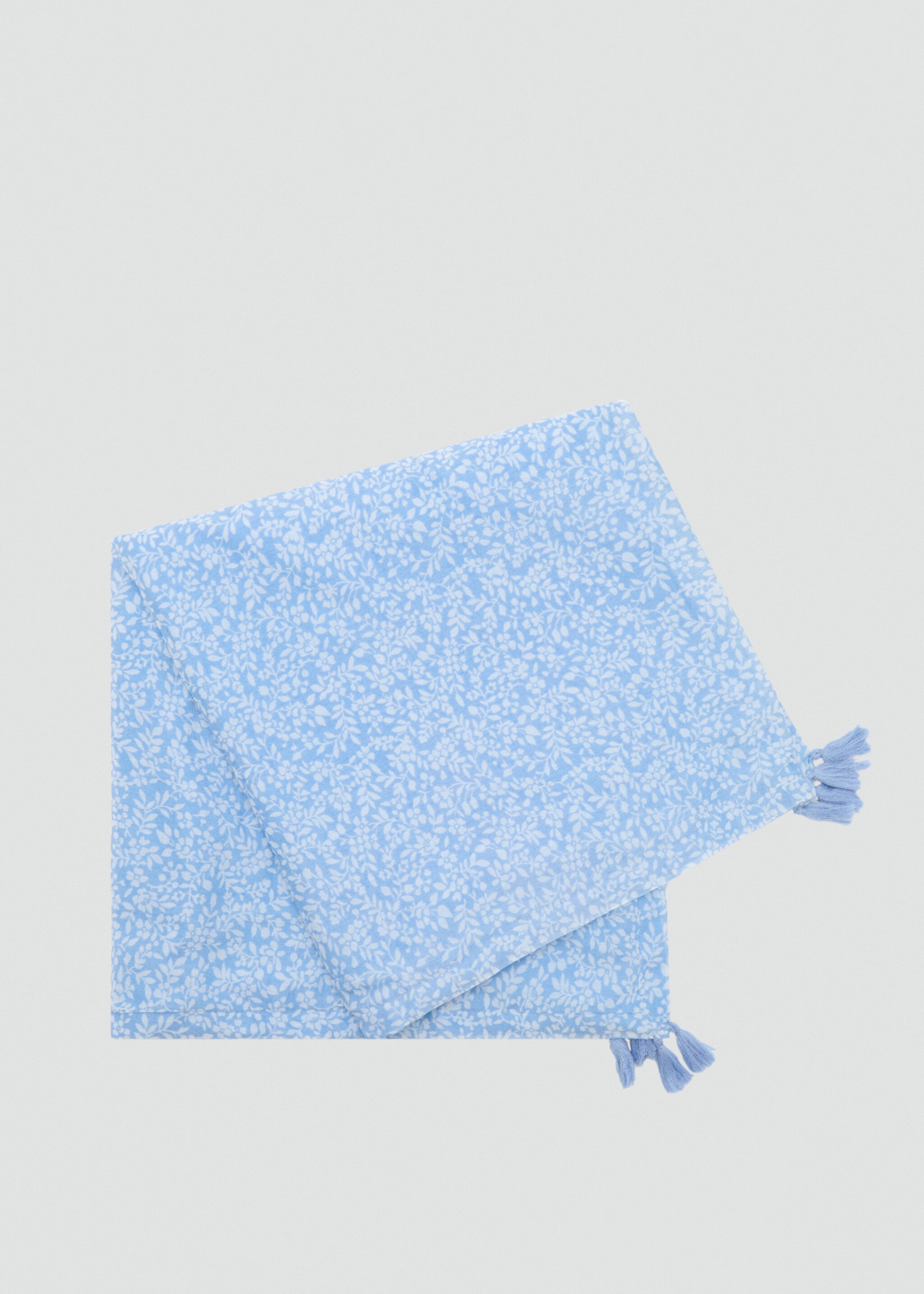 Flowers beach towel - Article without model, Sky Blue. Ref: 87076716-00.
