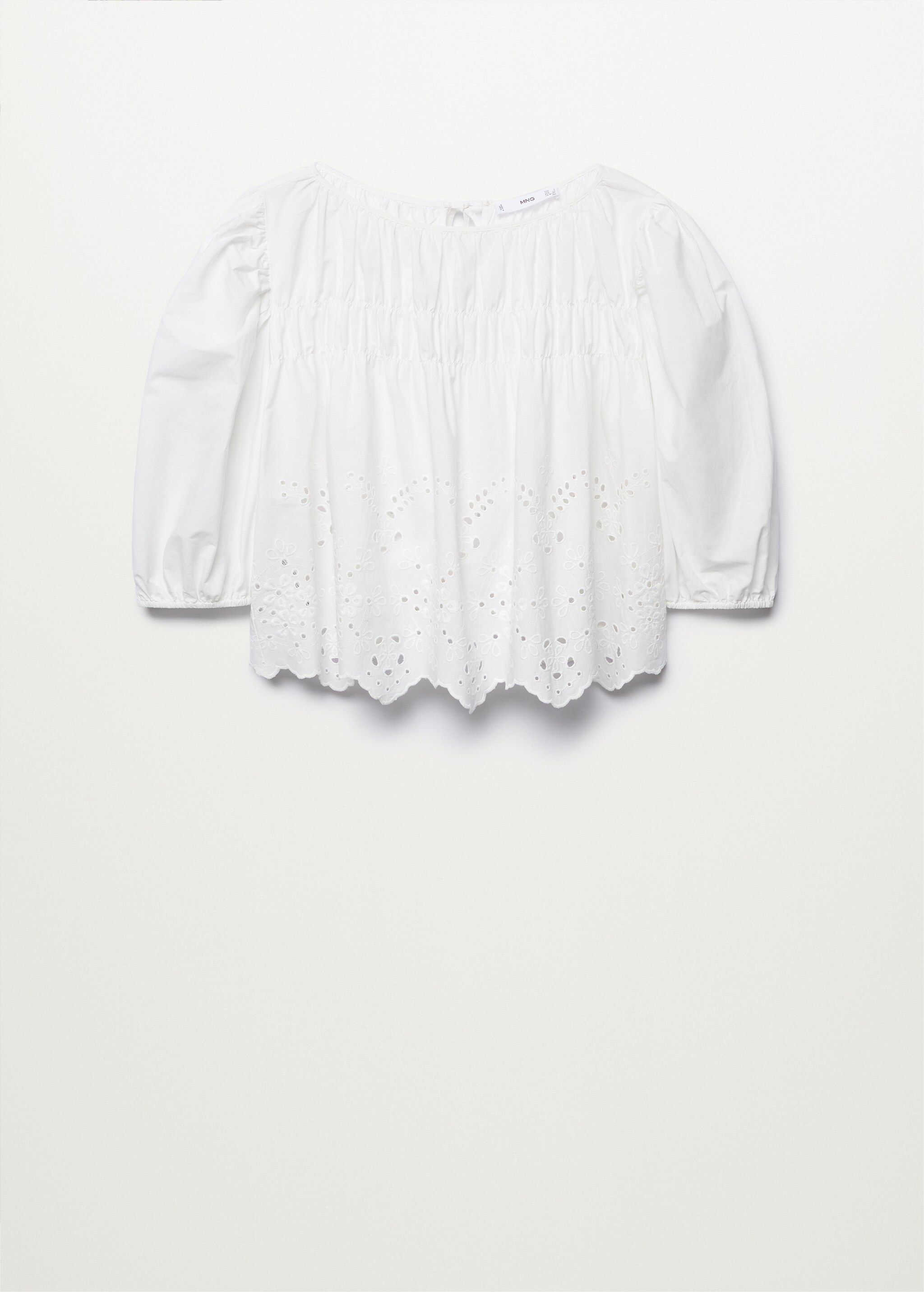 Swiss embroidery popelin blouse - Article without model