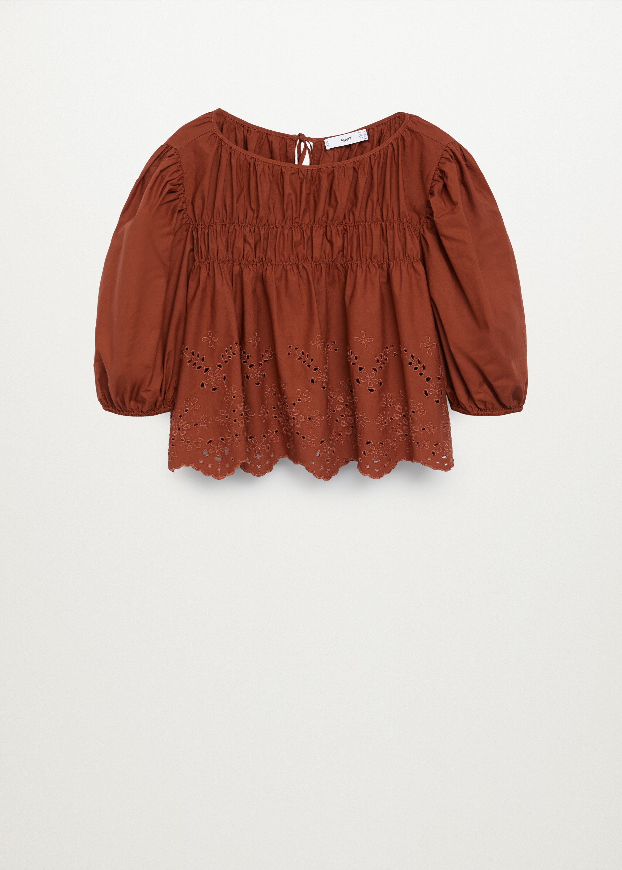 Swiss embroidery popelin blouse - Article without model
