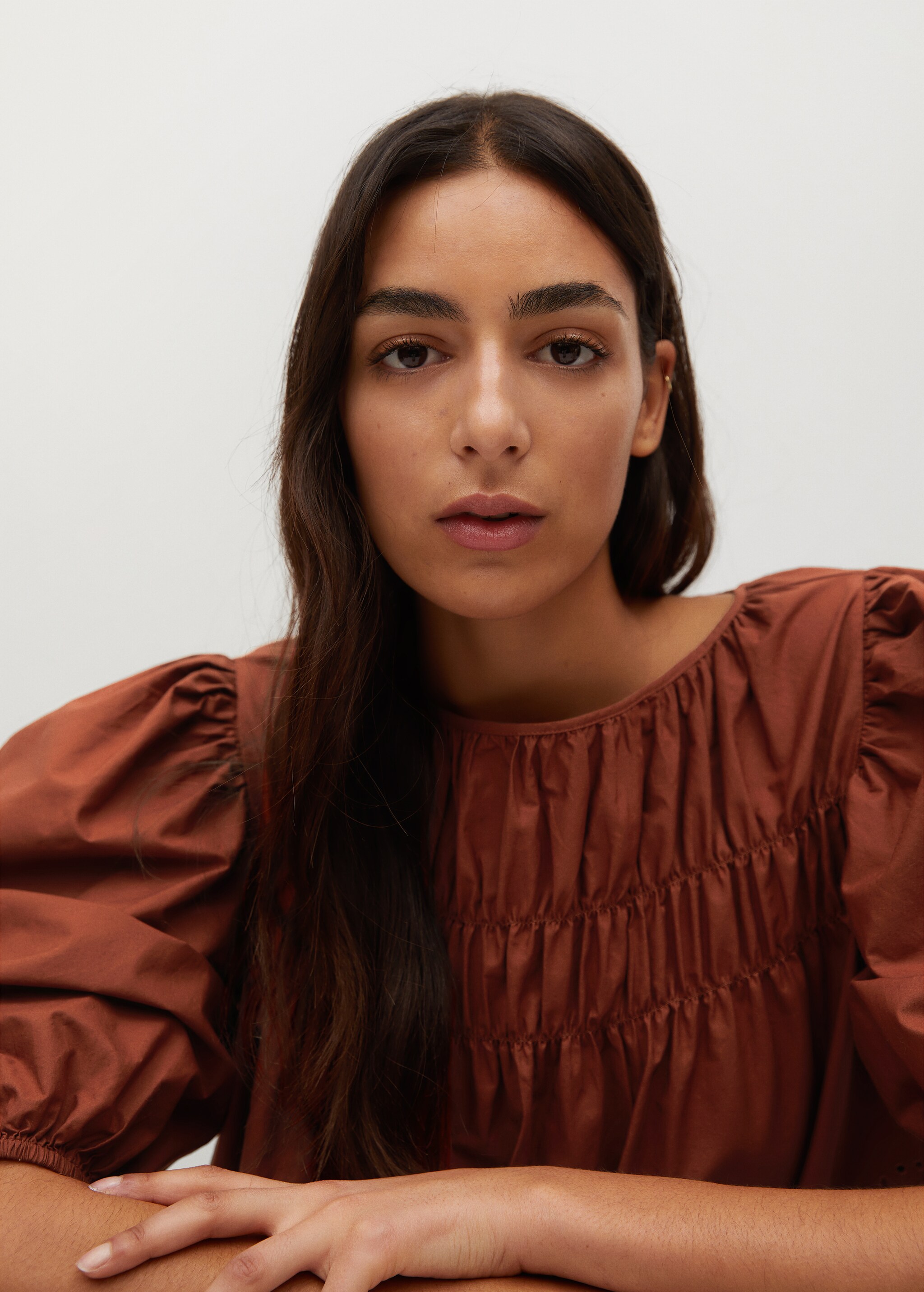 Swiss embroidery popelin blouse - Details of the article 1
