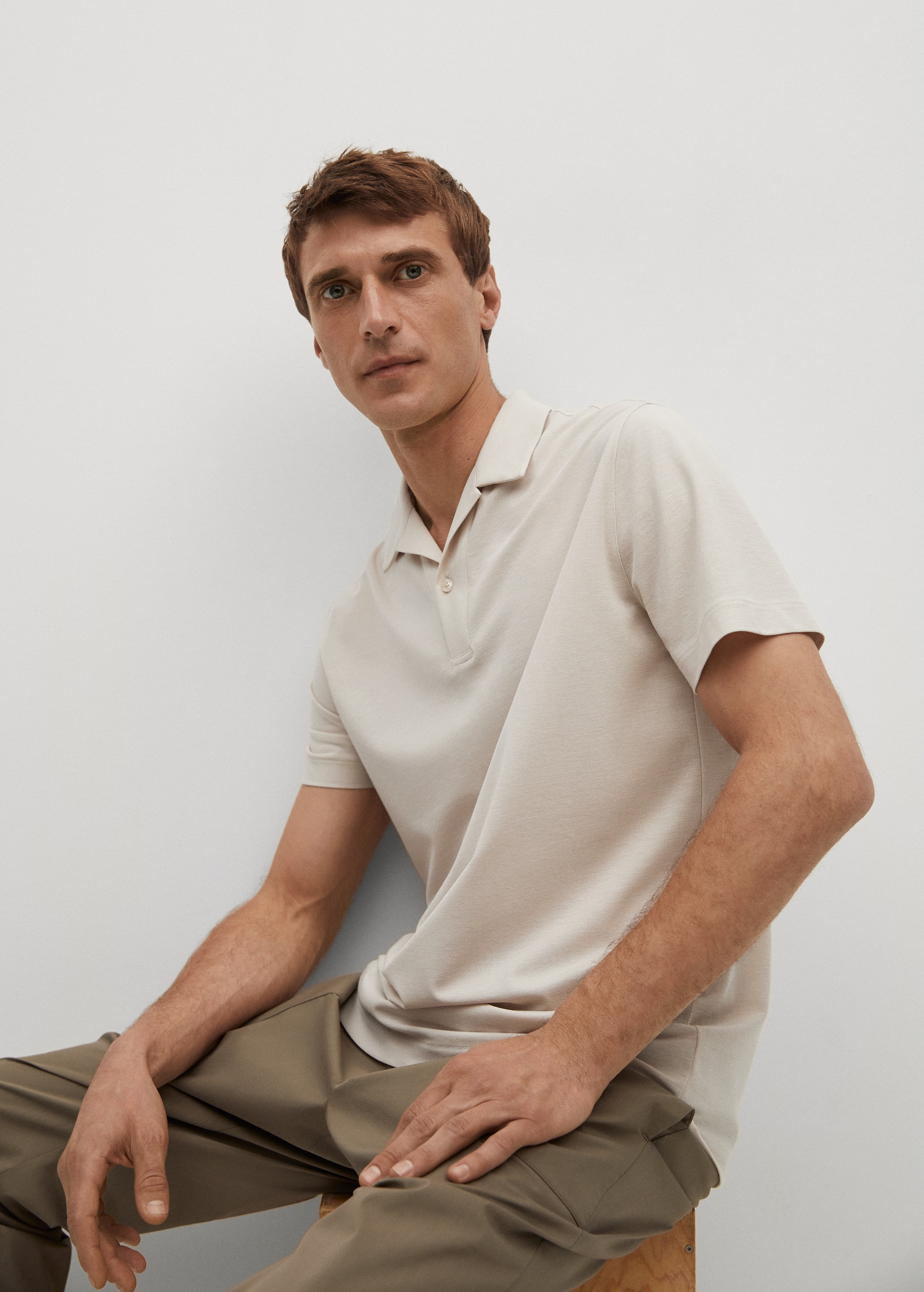 Thermoregulating polo shirt with bowling collar  - Details of the article 3