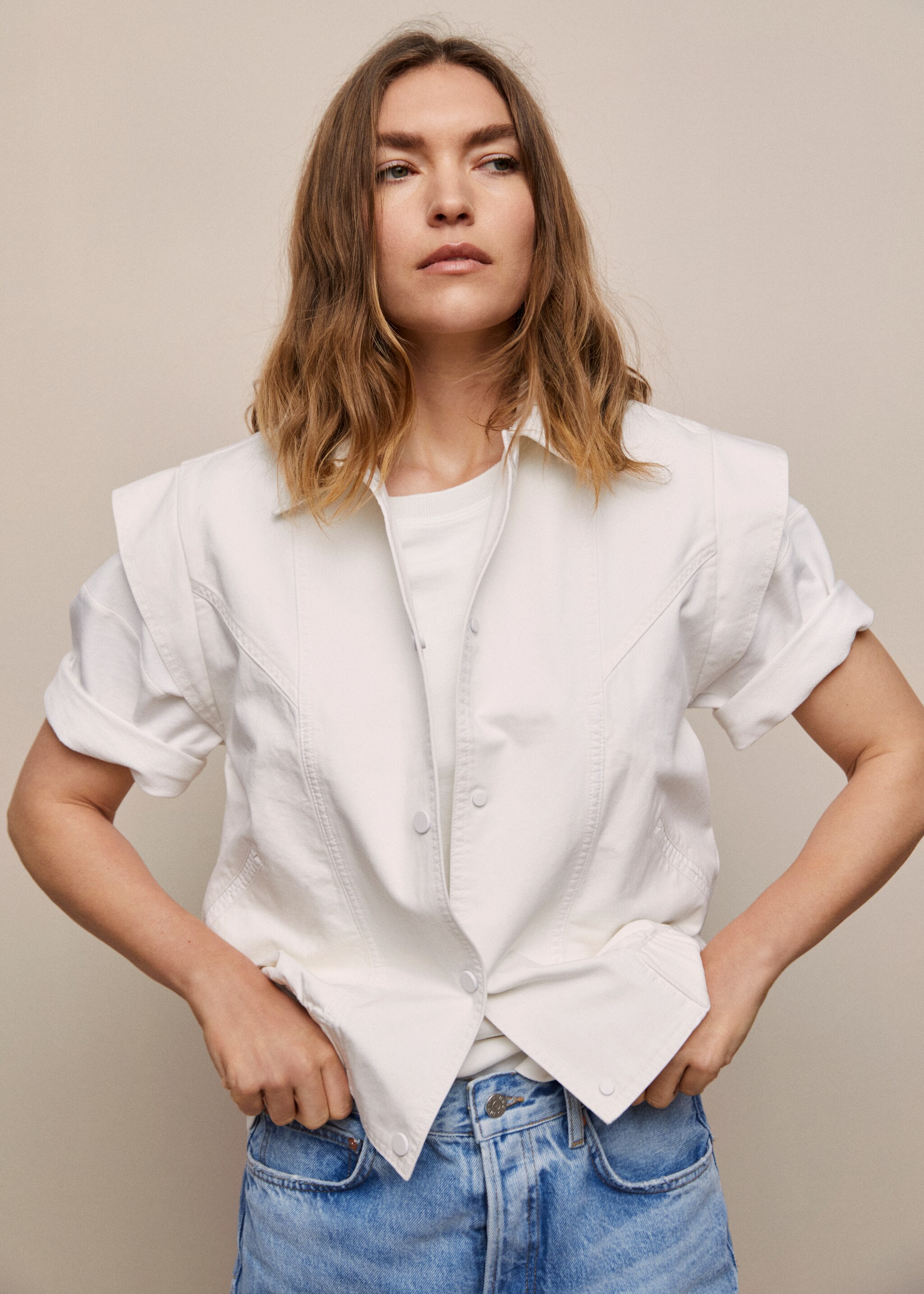 Oversized denim gilet - Details of the article 5