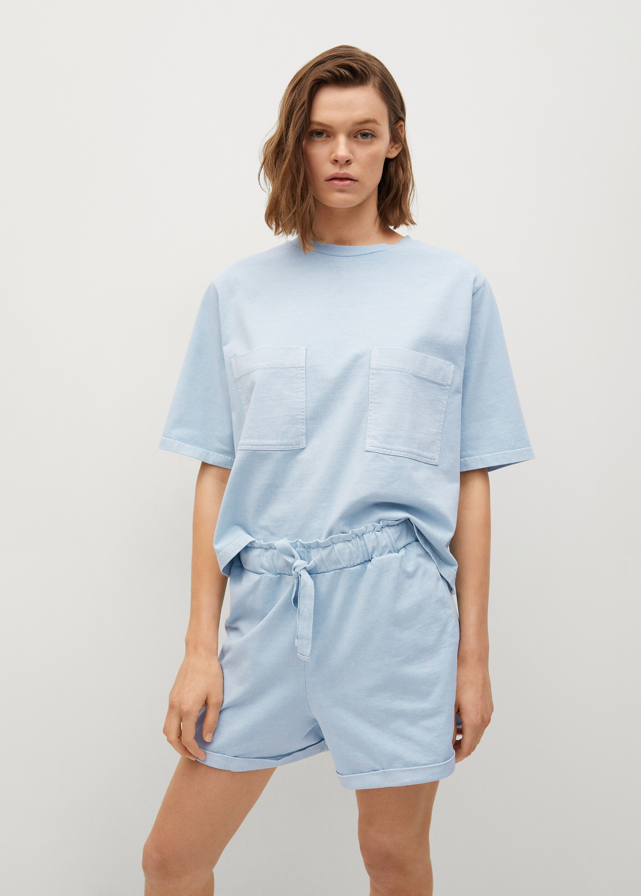 Mineral dye cotton shorts - Medium plane