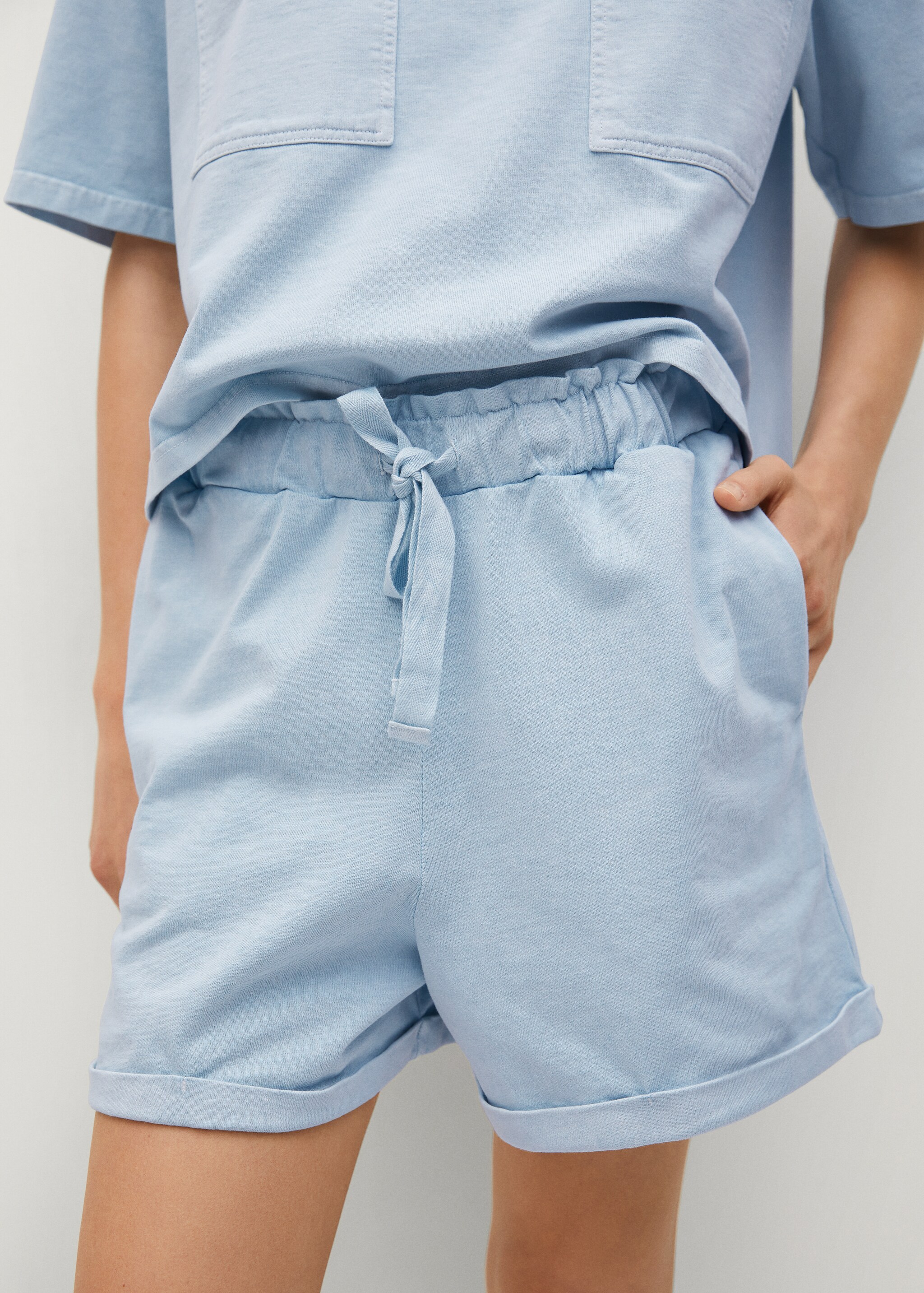 Mineral dye cotton shorts - Details of the article 1