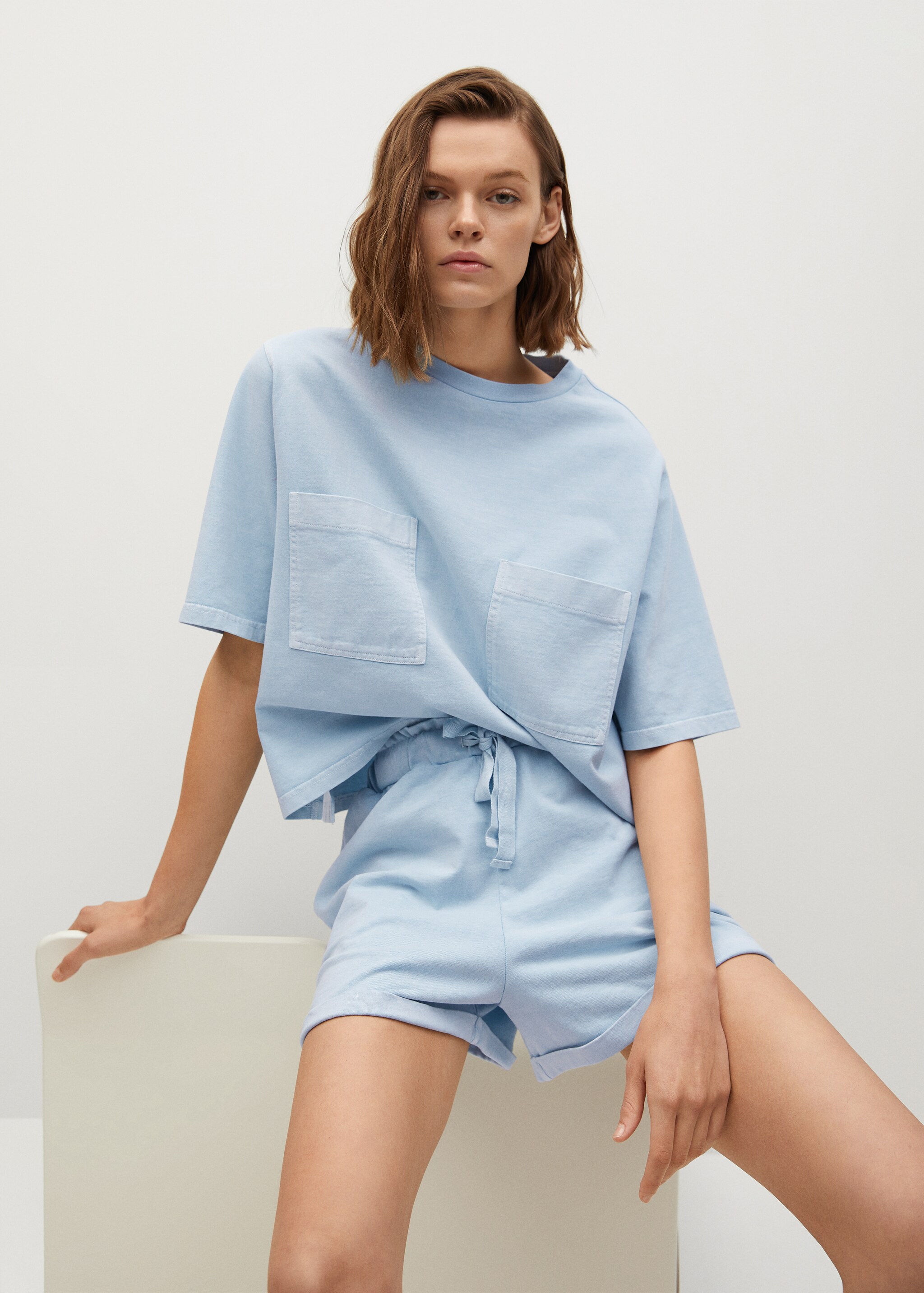 Mineral dye cotton shorts - Details of the article 2