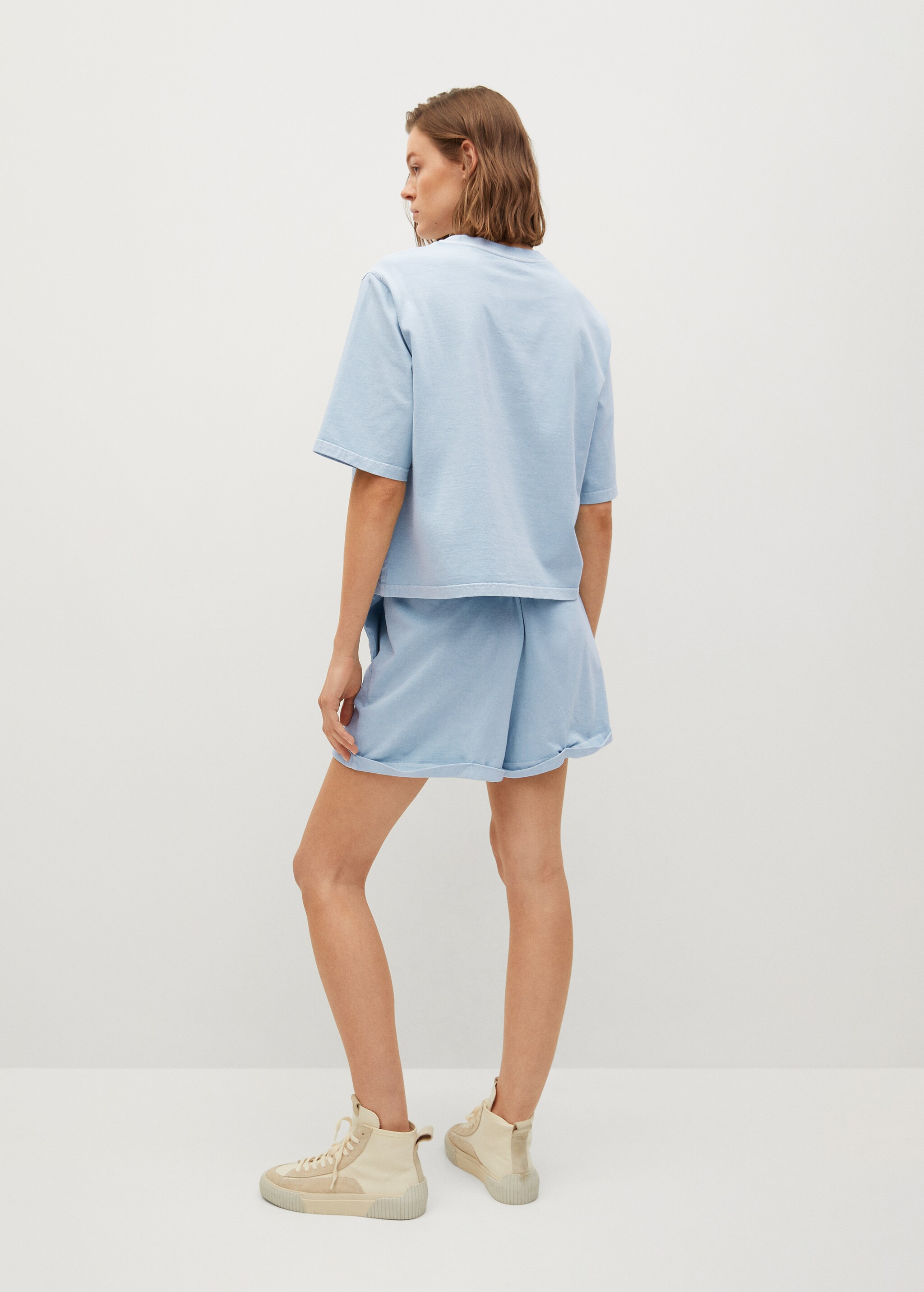 Mineral dye cotton shorts - Reverse of the article