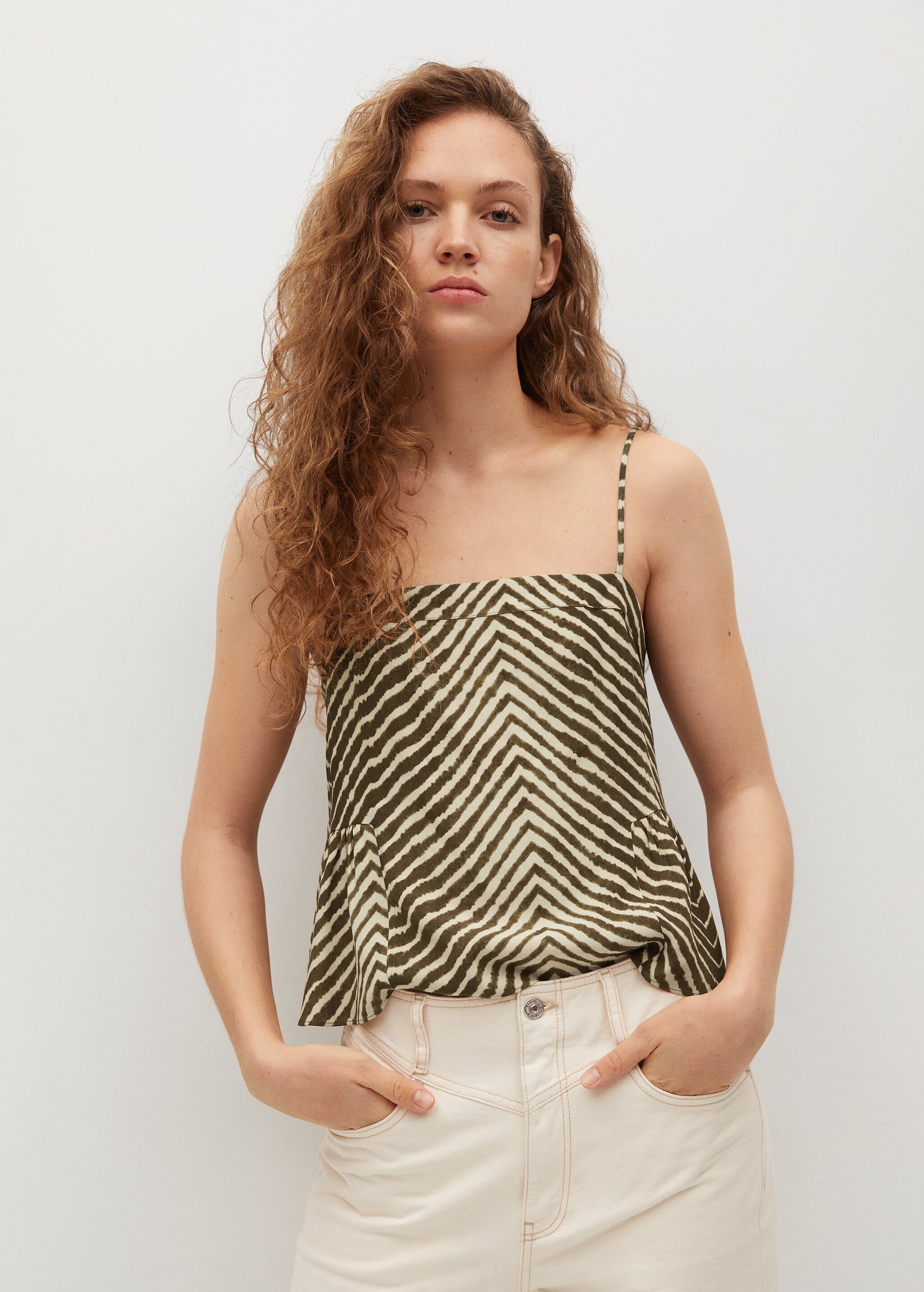 Top fluido estampado - Plano medio