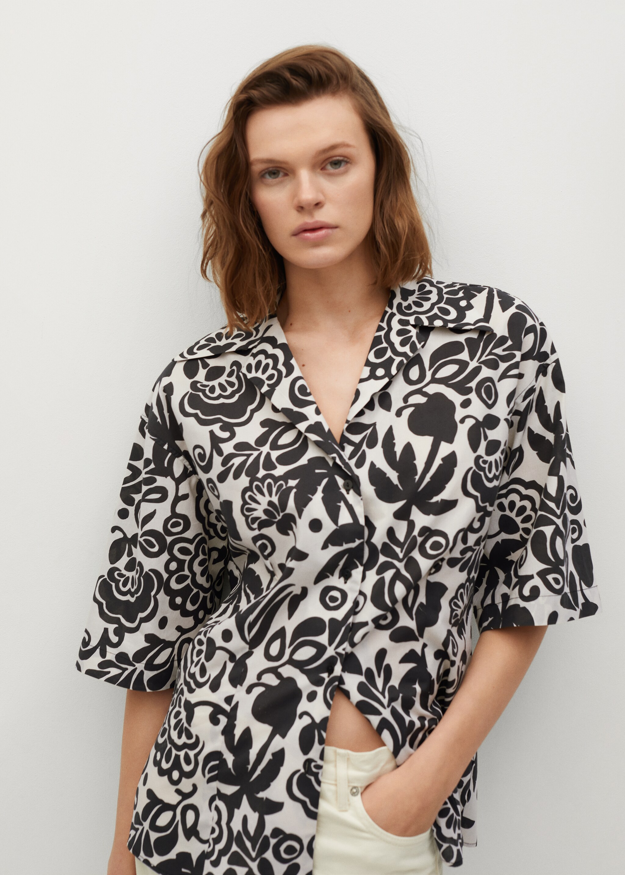 Printed cotton shirt - Medium plane