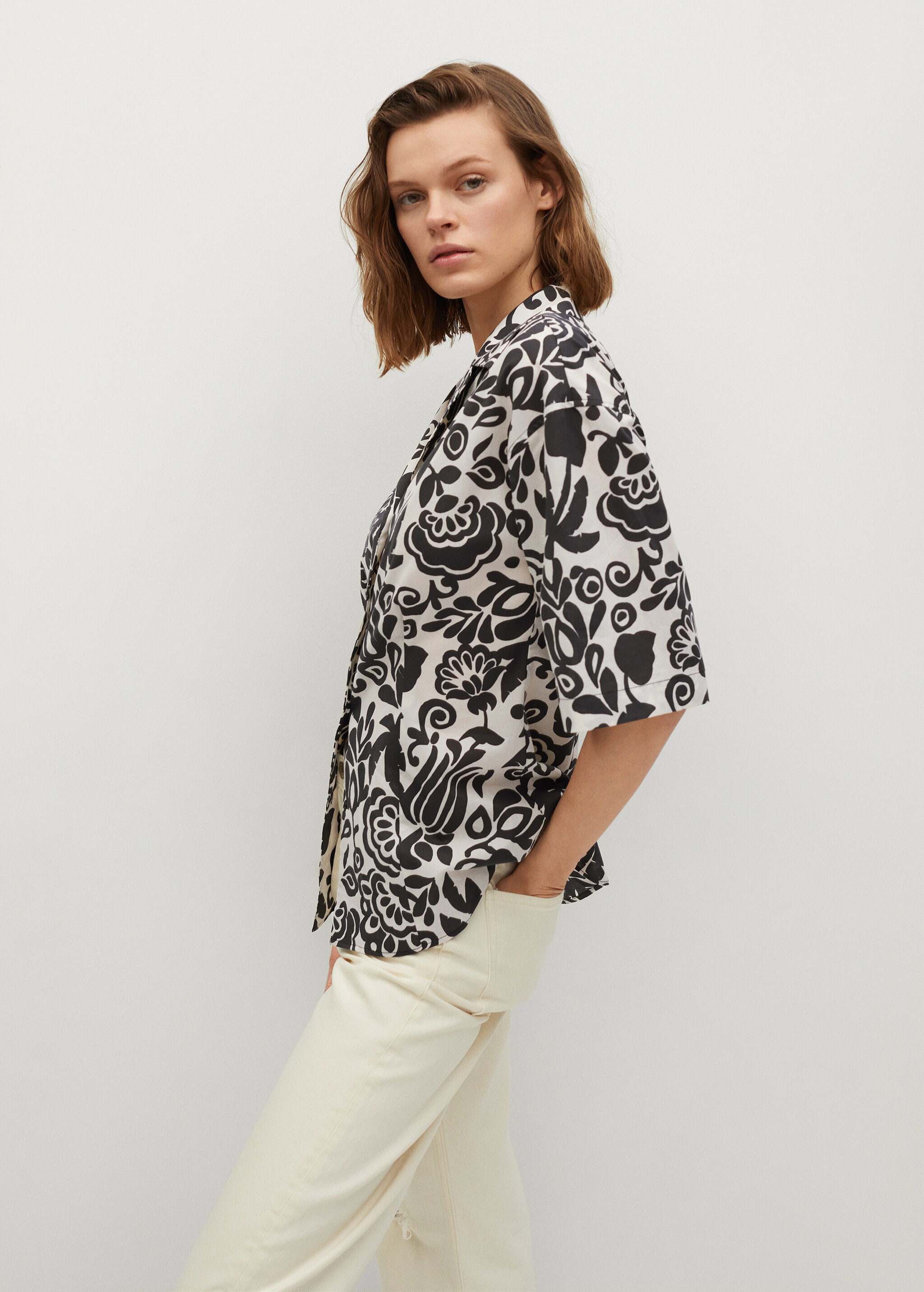 Printed cotton shirt - Details of the article 1