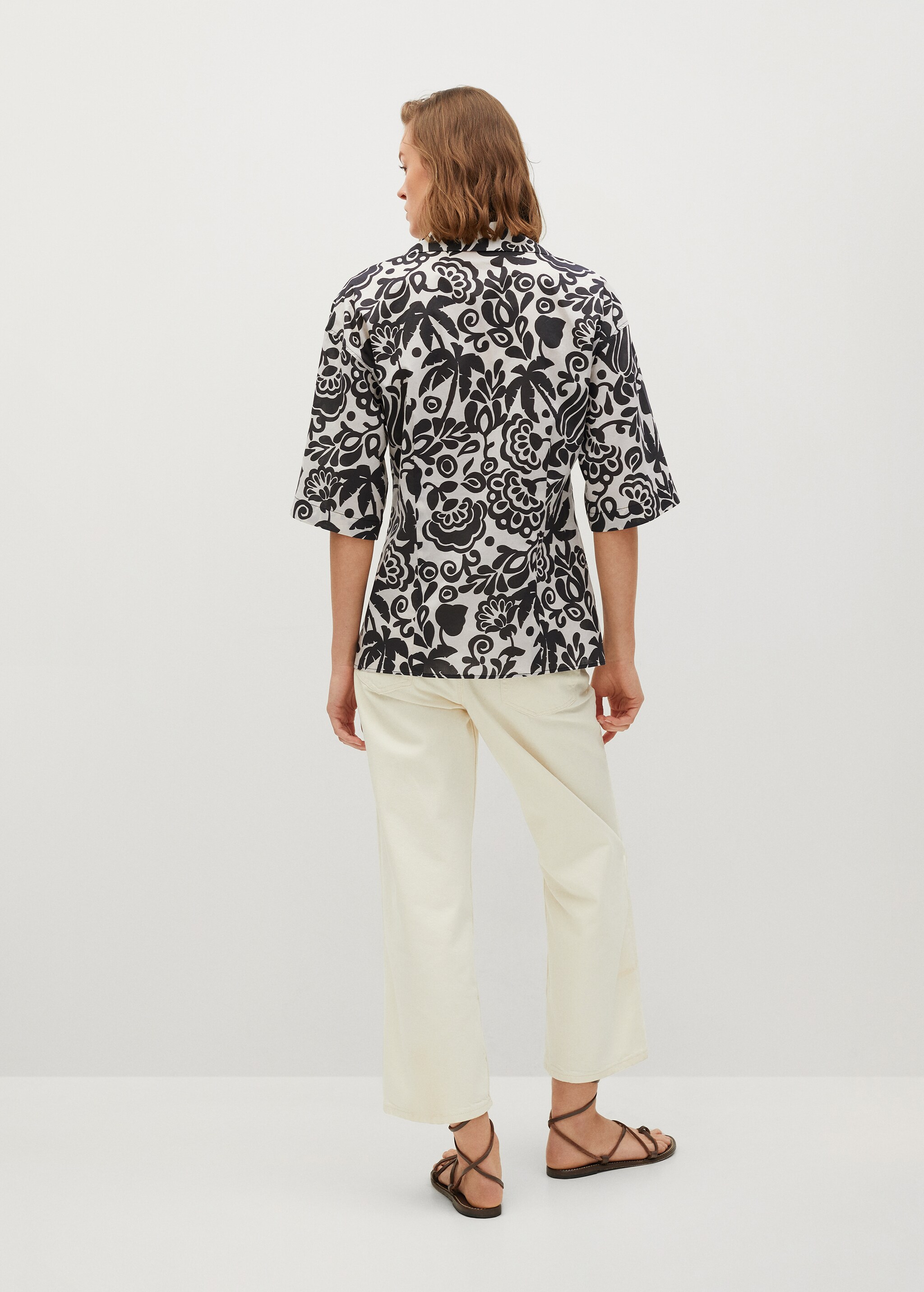 Printed cotton shirt - Reverse of the article