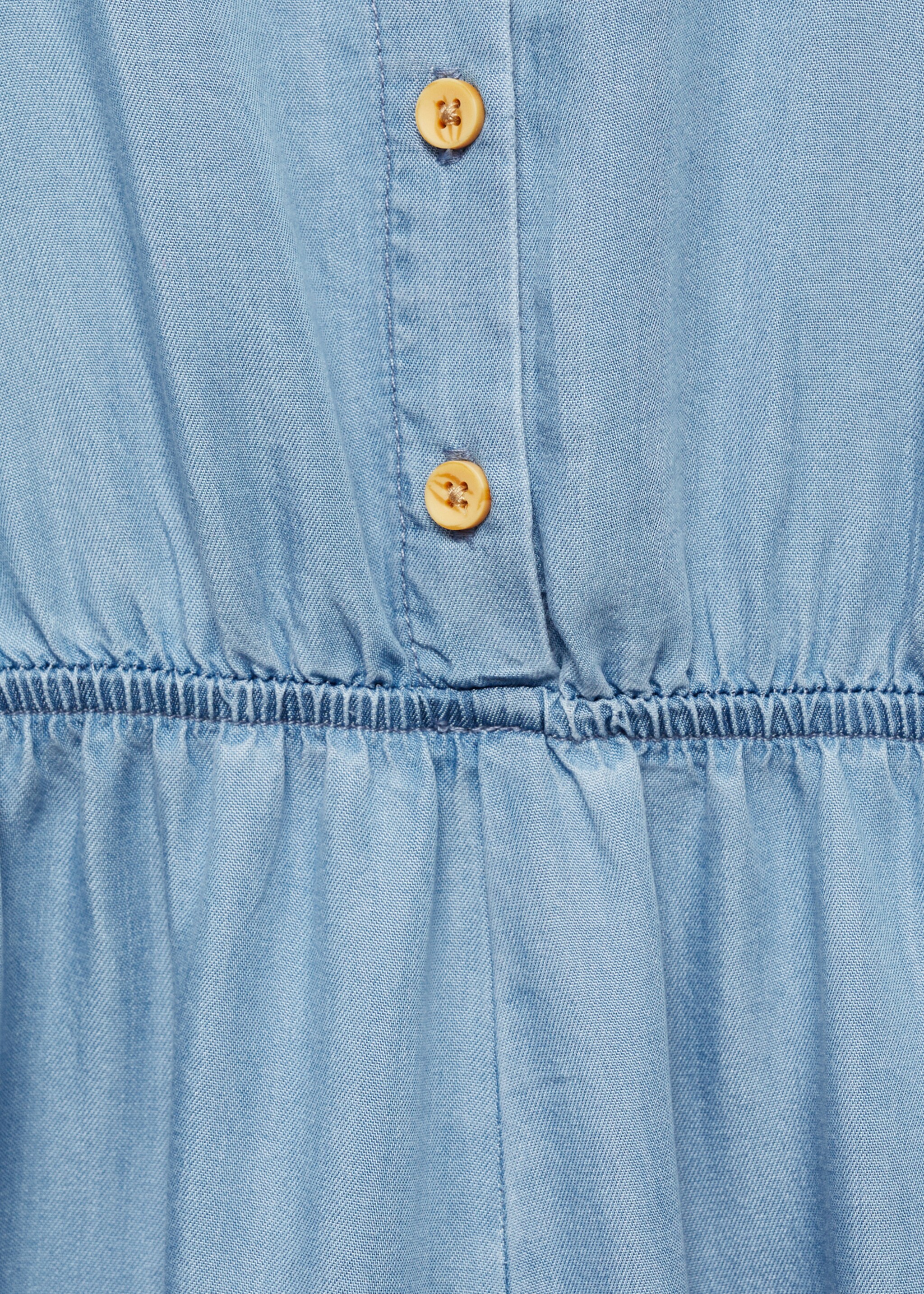 Ruched long jumpsuit - Details of the article 8, Medium Blue. Ref: 87077164-00.