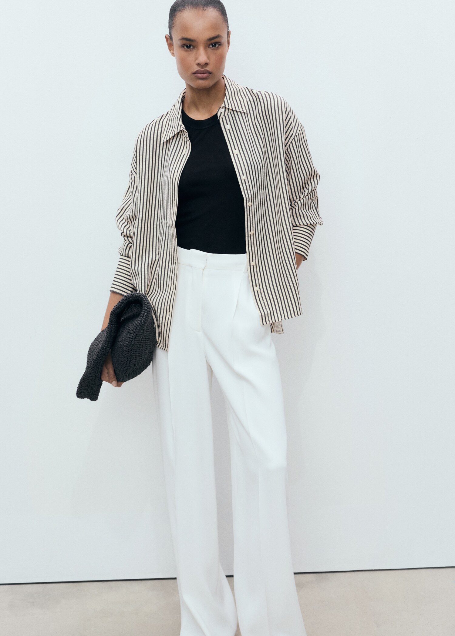 Striped textured shirt - Details of the article 2