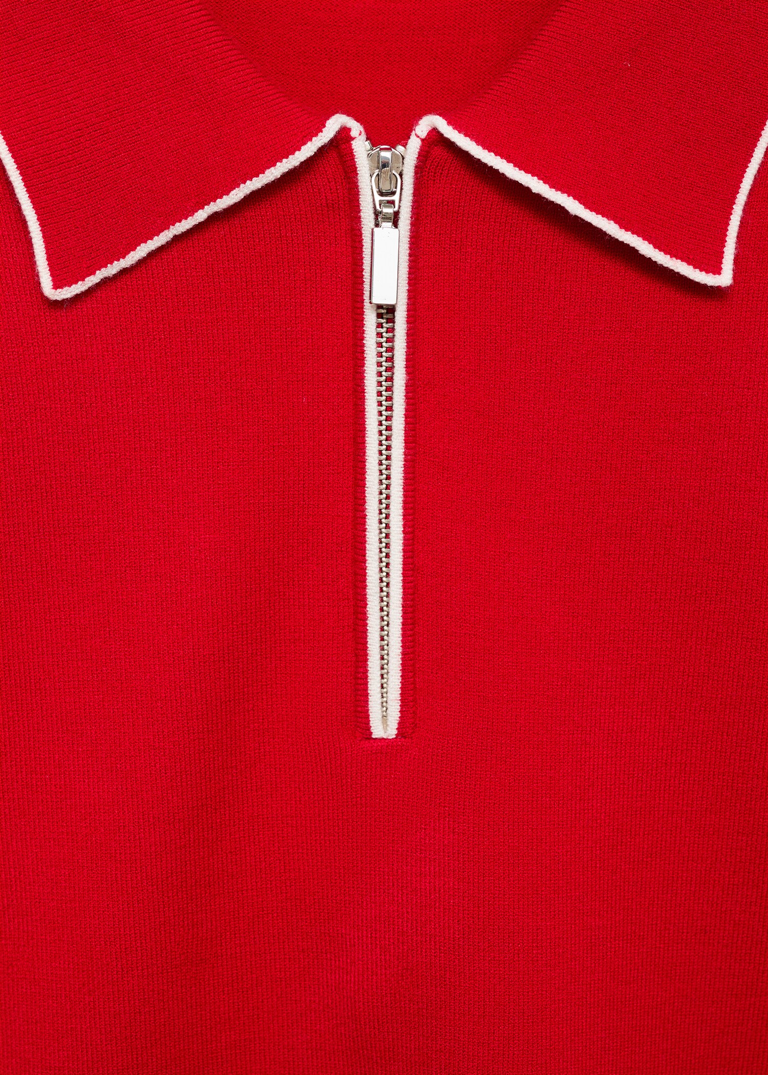 Πουλόβερ με γιακά πόλο με ραφές σε χρωματική αντίθεση - Λεπτομέρεια του προϊόντος 8