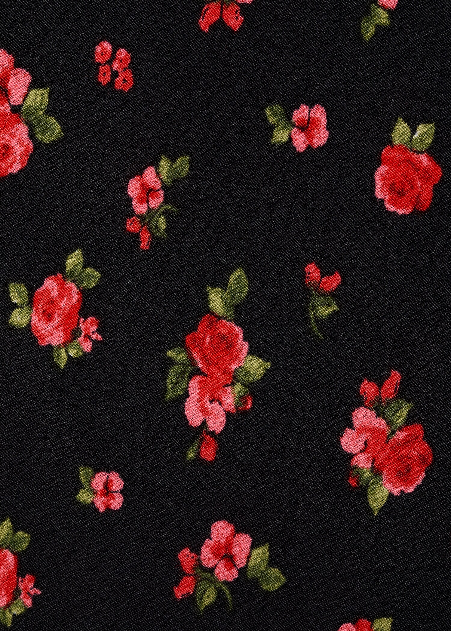 Long floral flared skirt - Details of the article 0