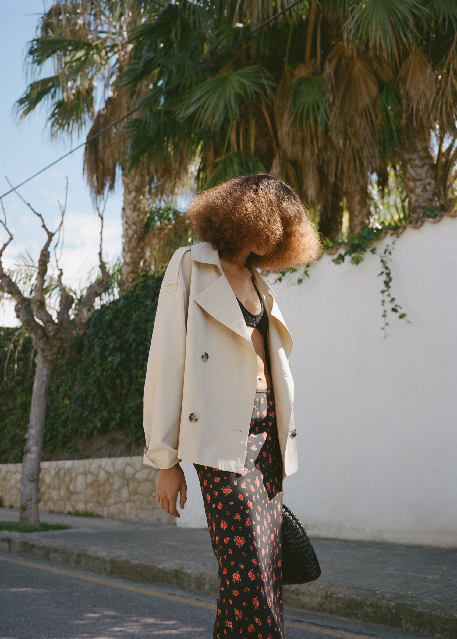 Long floral flared skirt - Details of the article 6