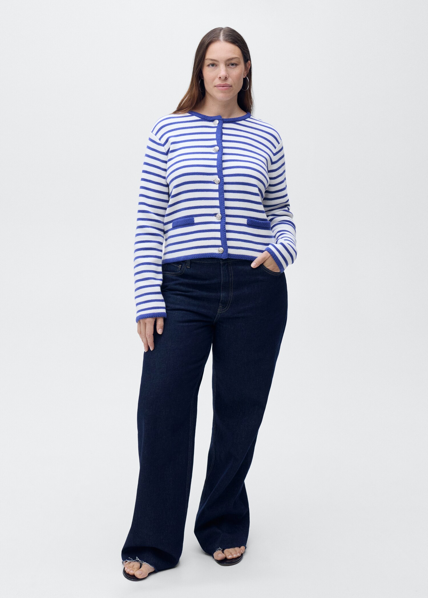 Stripped knit cardigan - Details of the article 3