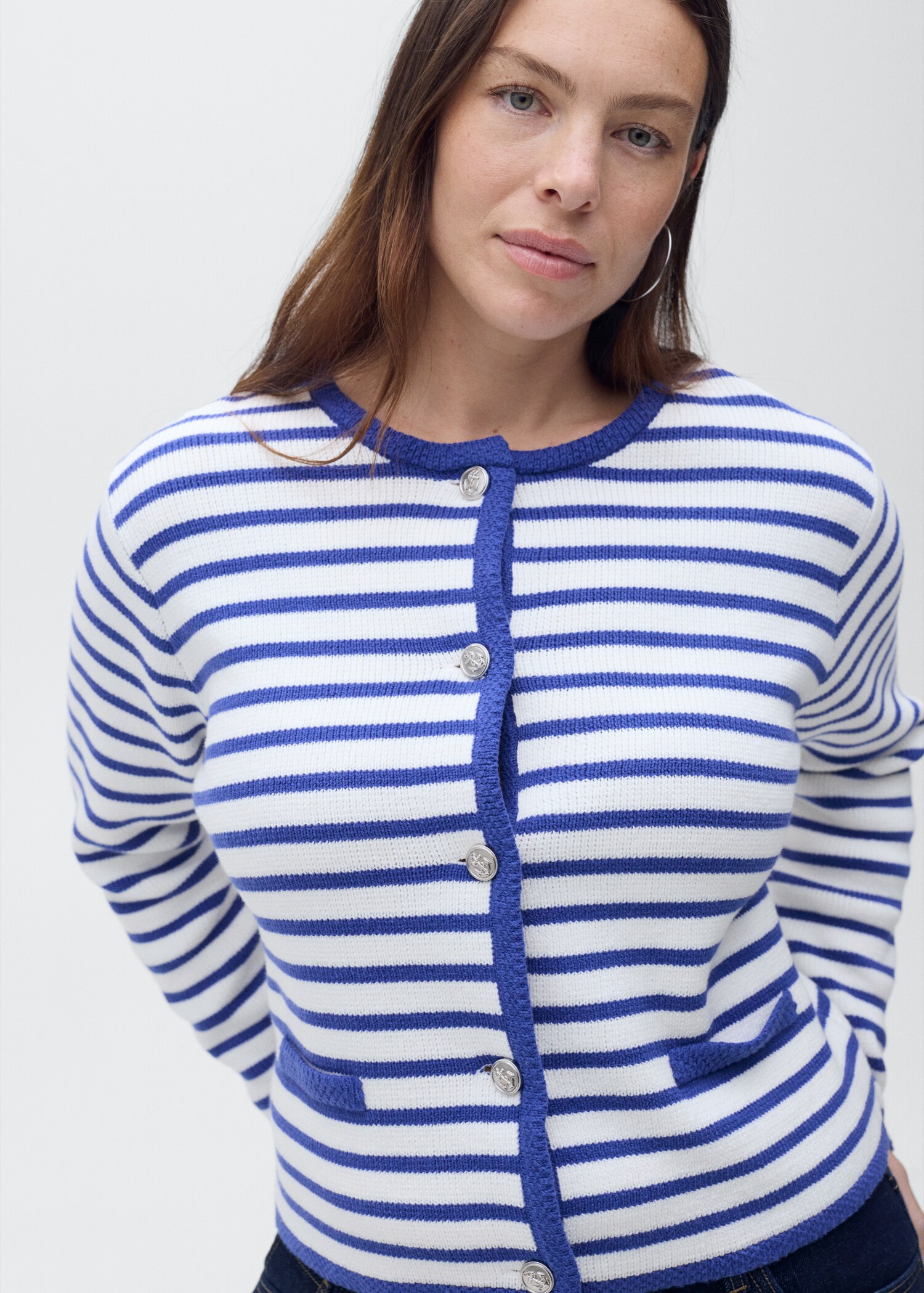 Stripped knit cardigan - Details of the article 5