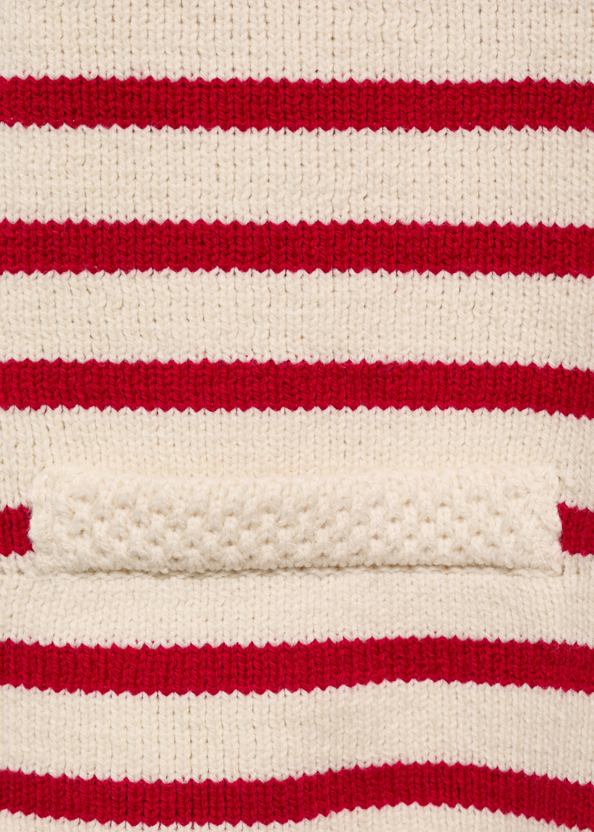 Stripped knit cardigan - Details of the article 8, Red. Ref: 87077179-00.