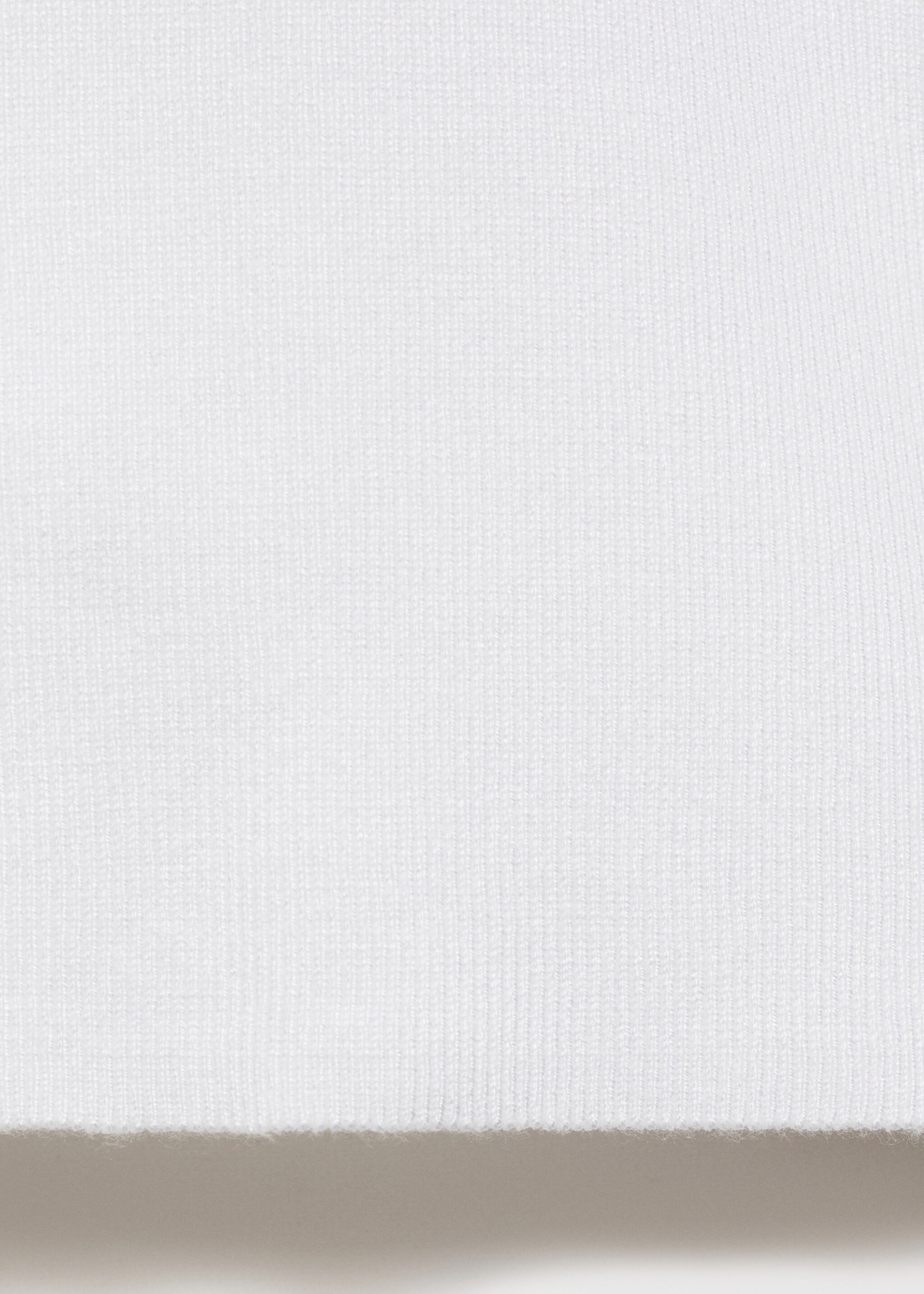 Polo-neck knitted top - Details of the article 0, Ecru. Ref: 87077180-00.