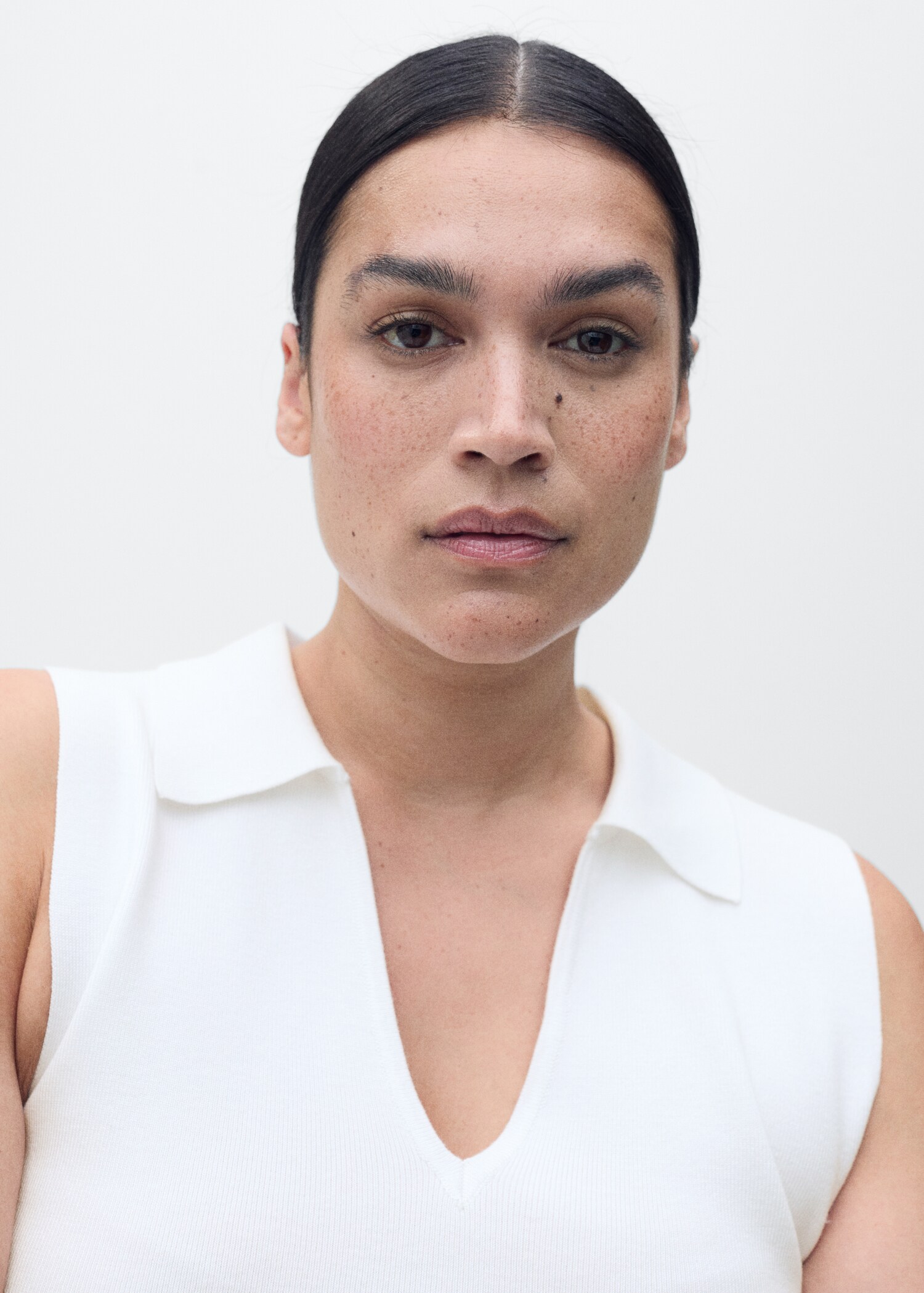 Polo-neck knitted top - Details of the article 4