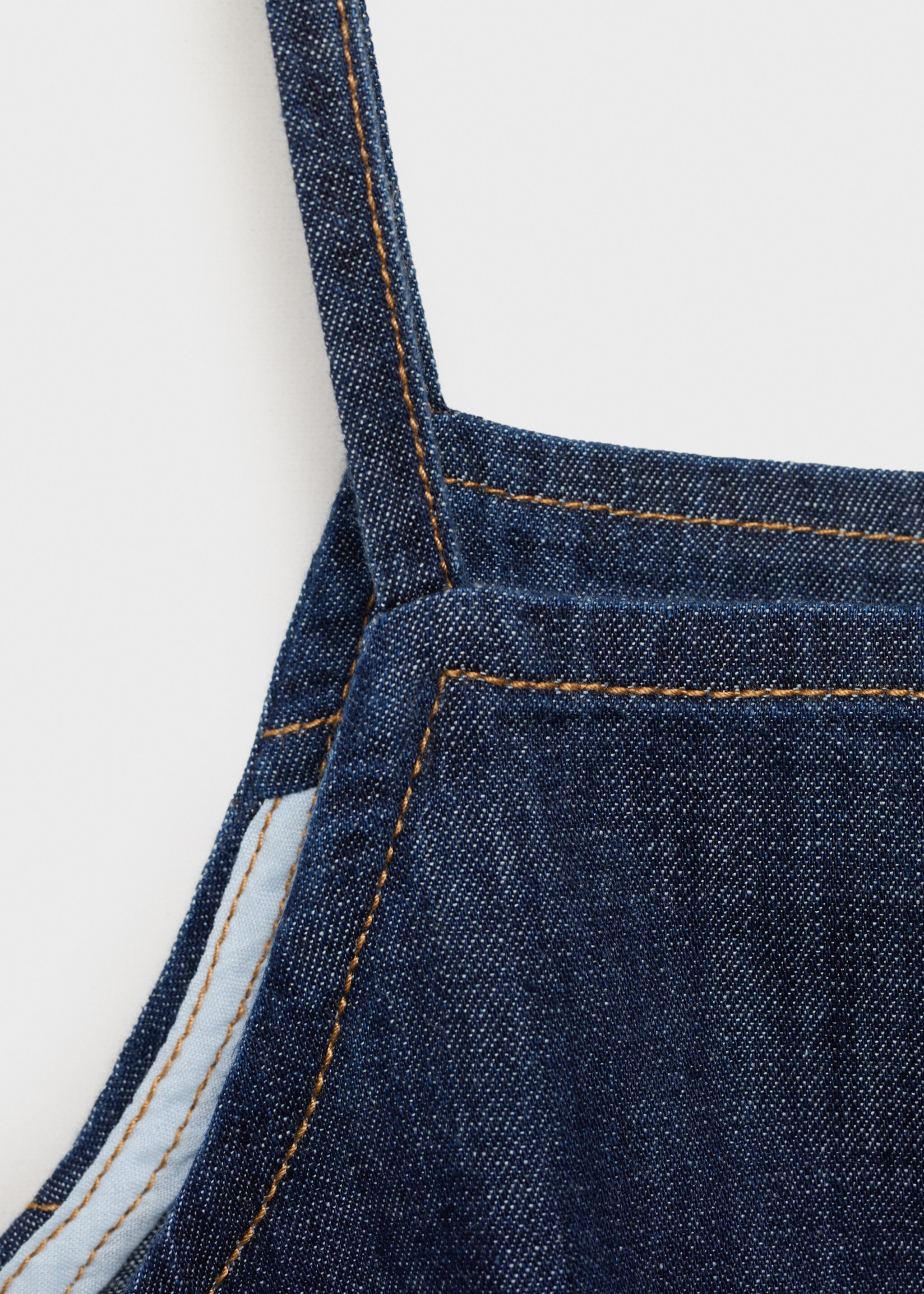 Buttoned denim top - Details of the article 0, Open Blue. Ref: 87077182-00.