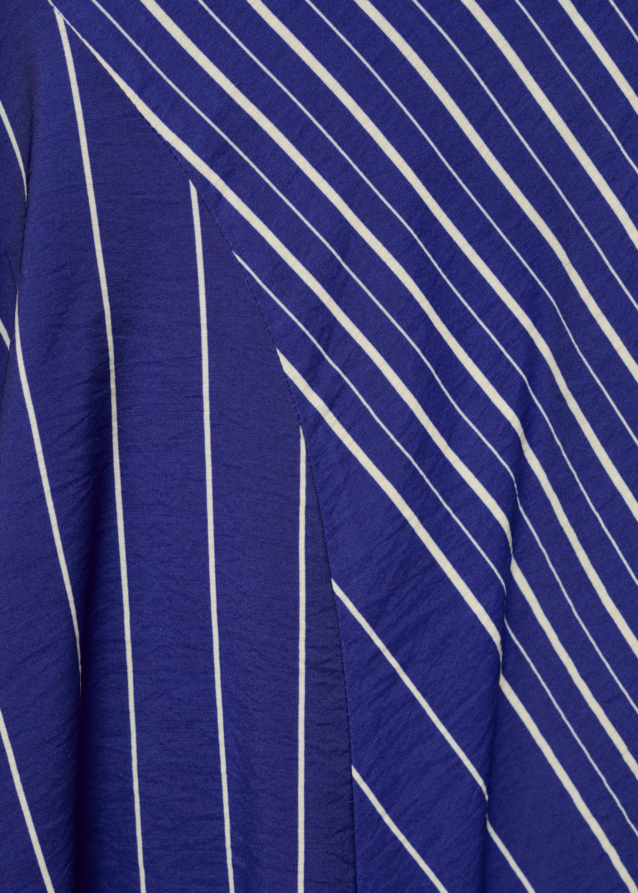 Striped midi-skirt with belt - Details of the article 0, Blue. Ref: 87077193-00.