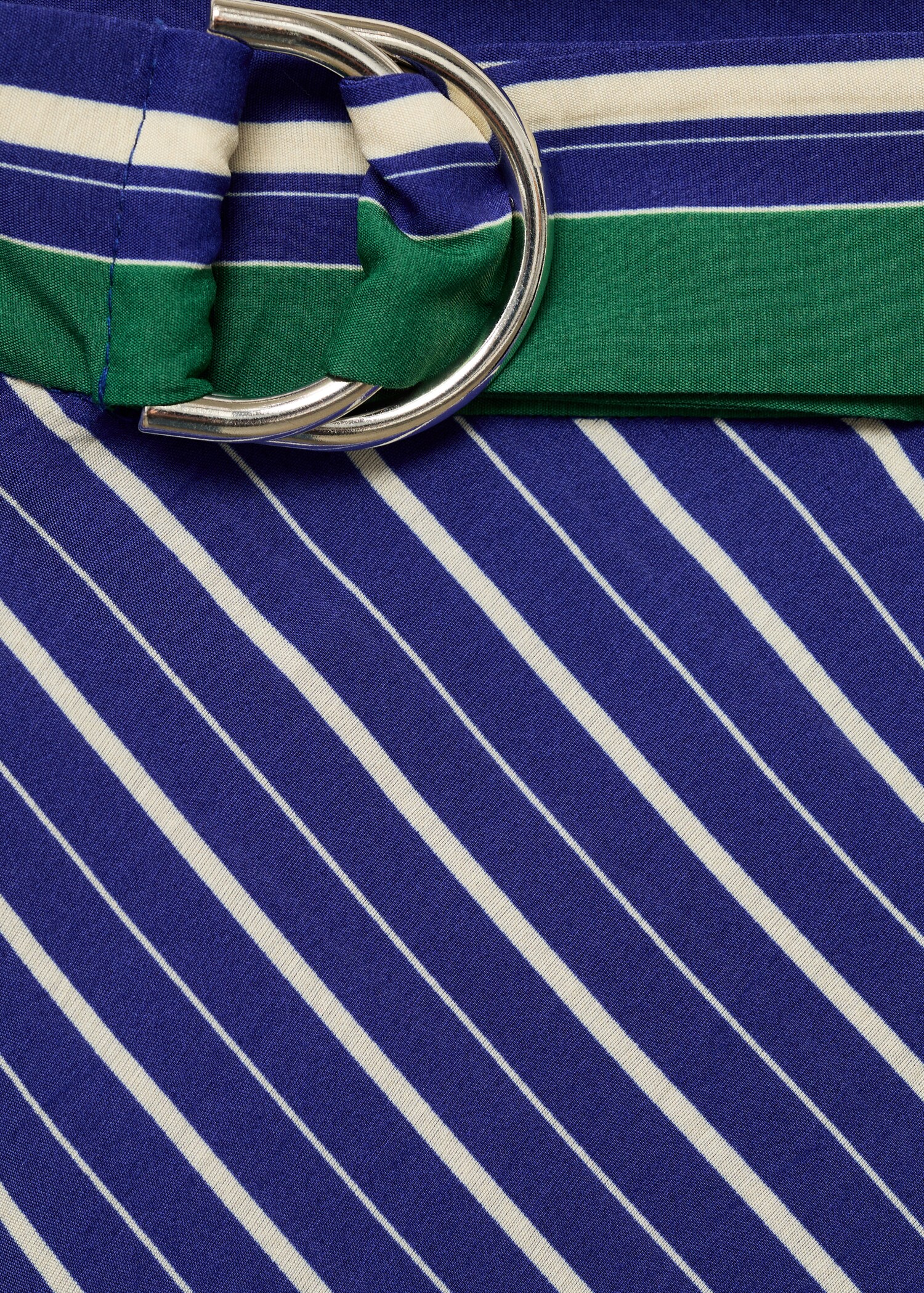 Striped midi-skirt with belt - Details of the article 8