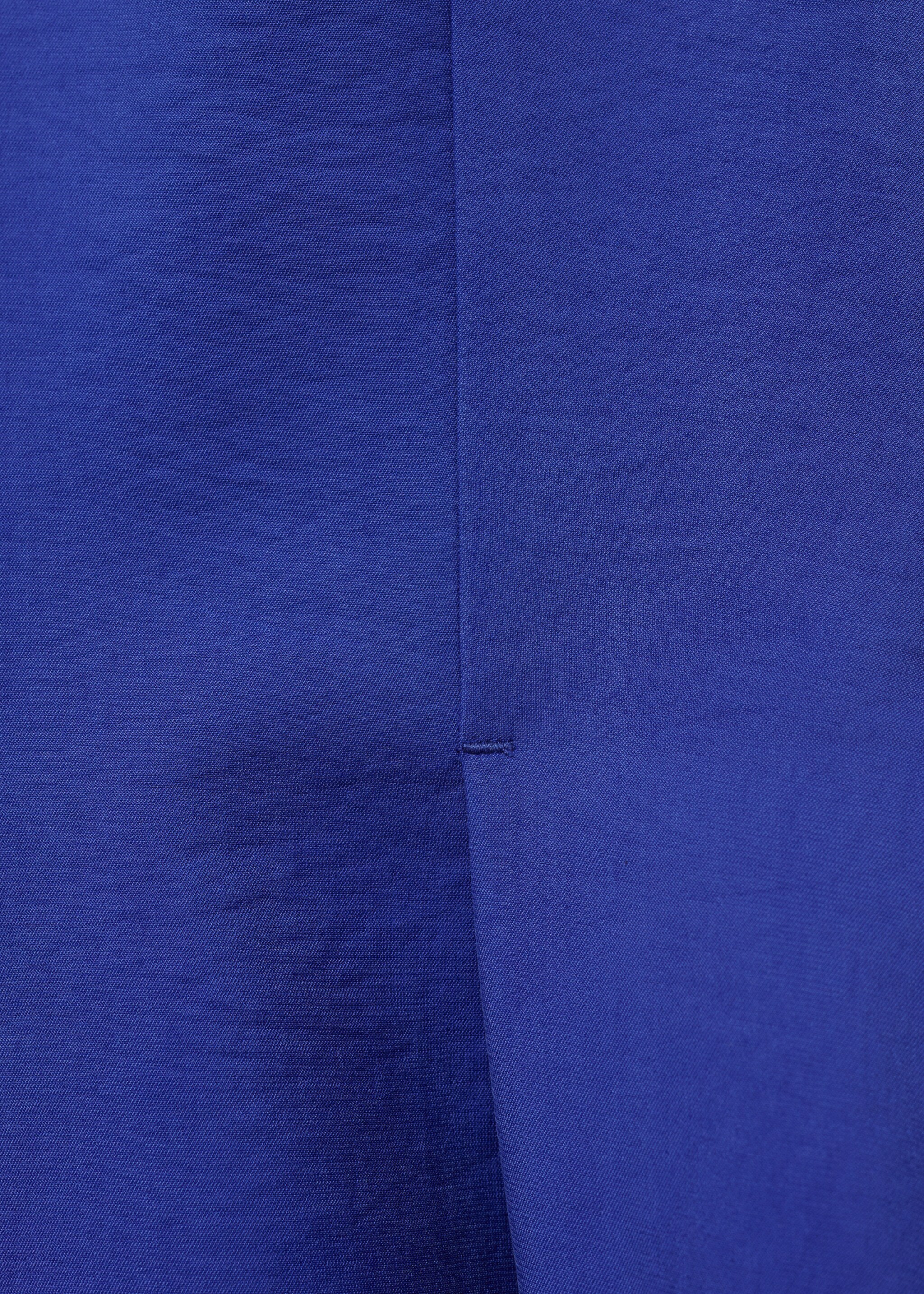 Modal V-neck top - Details of the article 0, Blue. Ref: 87077194-00.