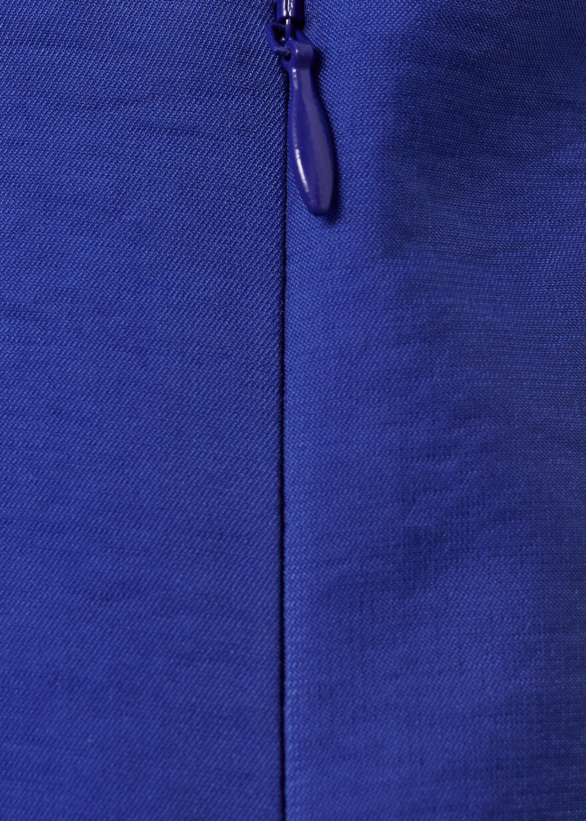 Modal V-neck top - Details of the article 8, Blue. Ref: 87077194-00.
