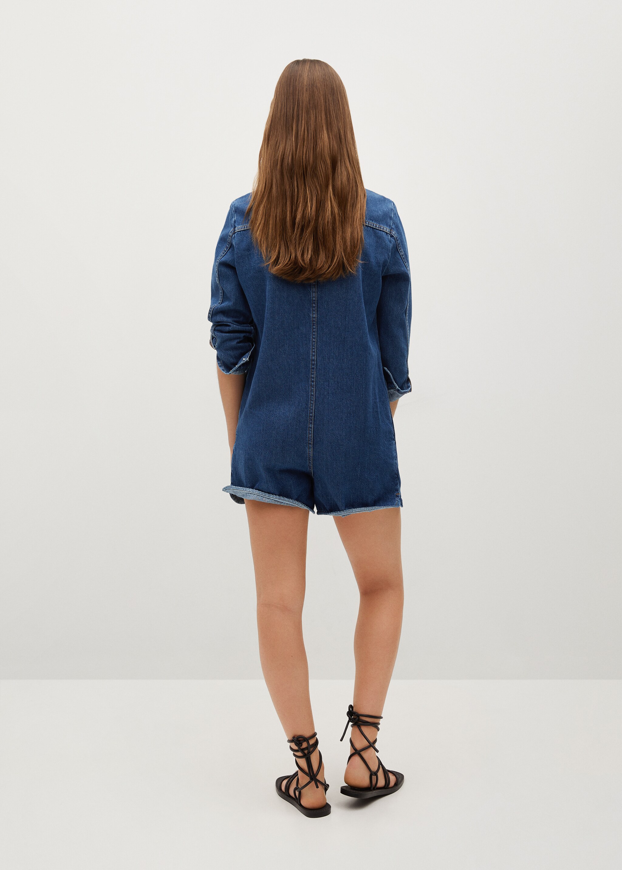 Mono corto denim - Reverso del artículo