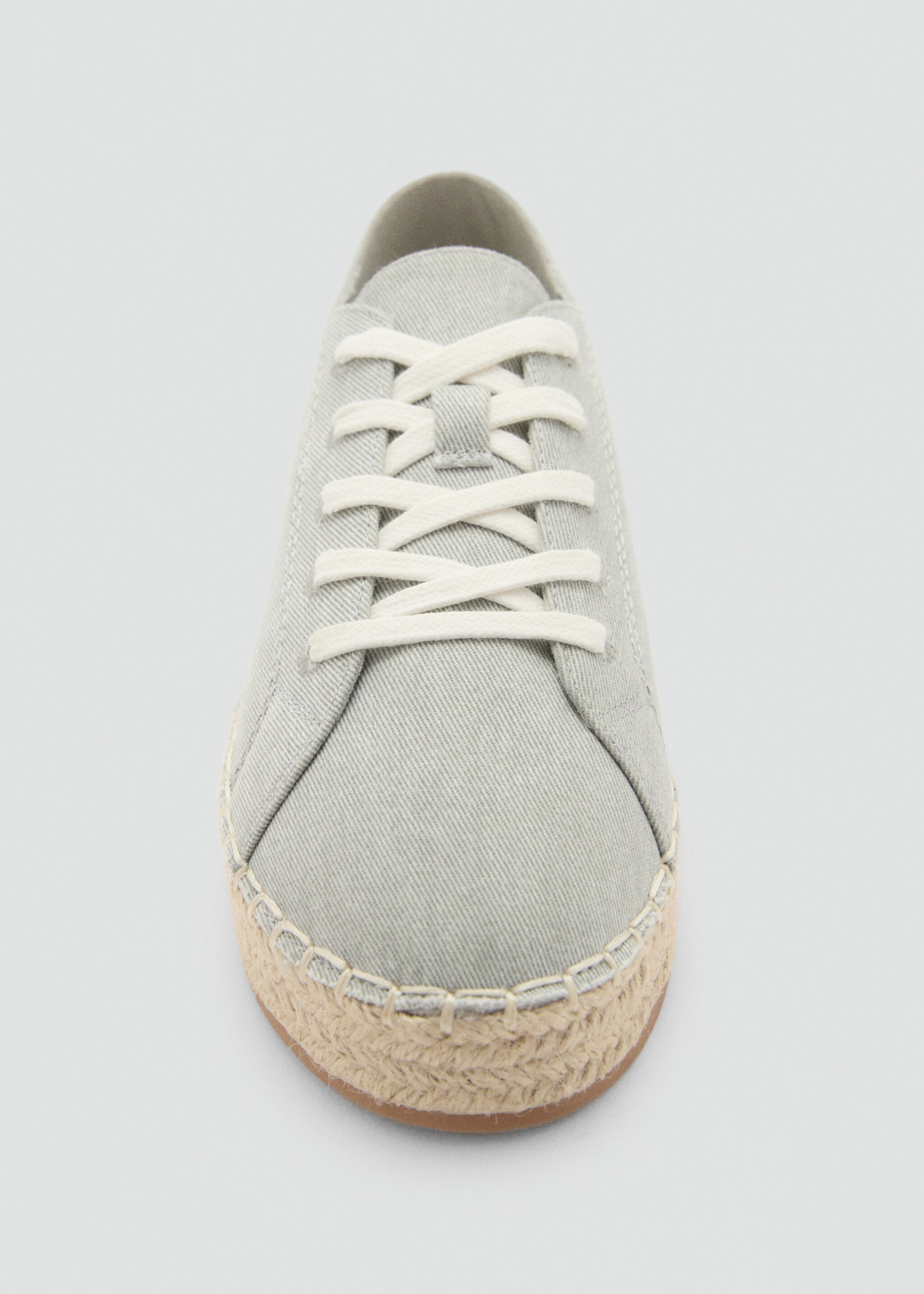 Εσπαντρίγια βαμβακερή κορδόνια - Λεπτομέρεια του προϊόντος 2, Πράσινο Μέντα. Ref: 87077669-00.