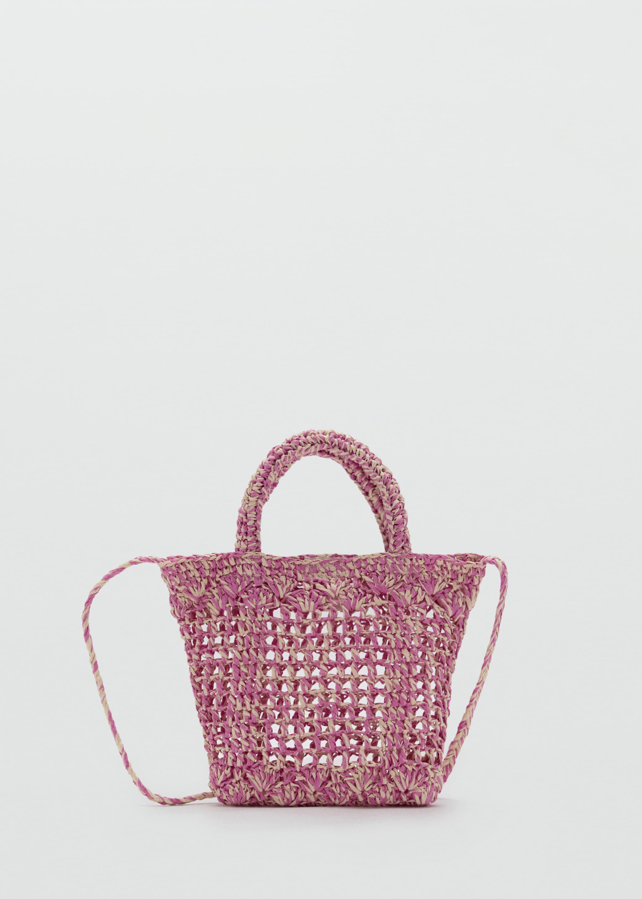 Small raffia bag - Article without model, Pink. Ref: 87077670-00.