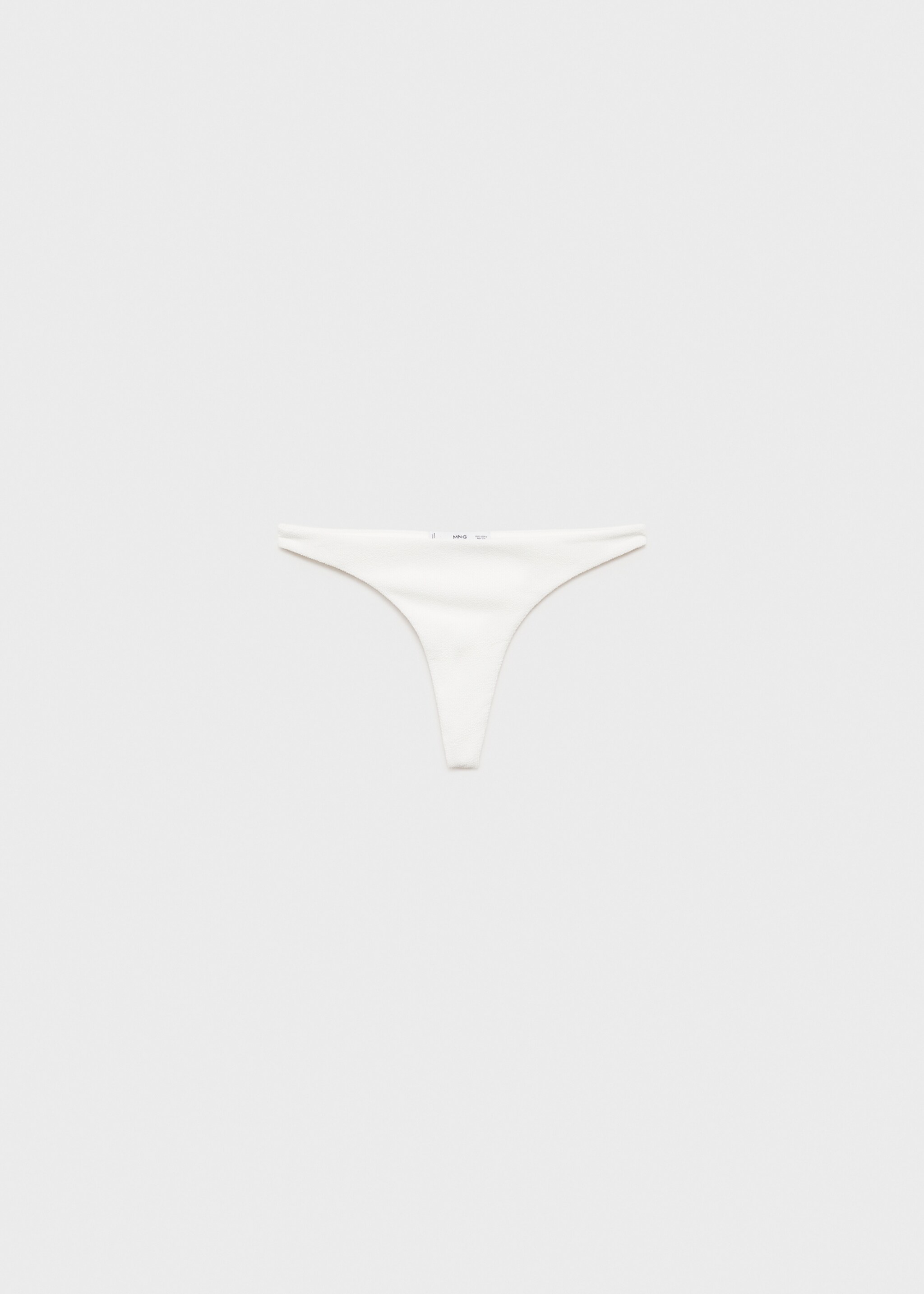 Figi bikini brazylijskie z teksturą - Artykuł bez modela/modelki, Biały. Ref: 87077671-00.